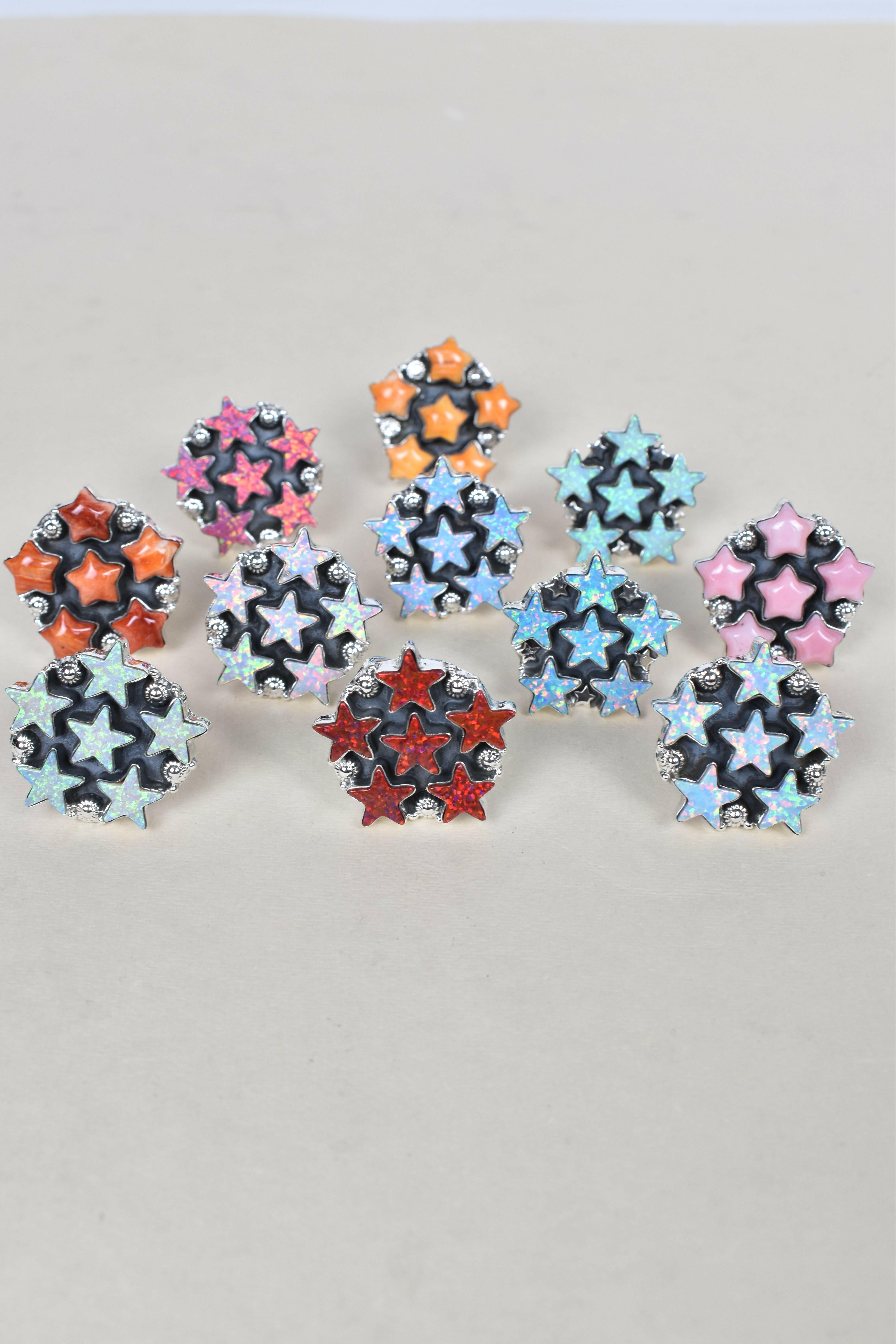 5 Star General Sterling Silver Ring-Cluster Rings-Krush Kandy, Women's Online Fashion Boutique Located in Phoenix, Arizona (Scottsdale Area)