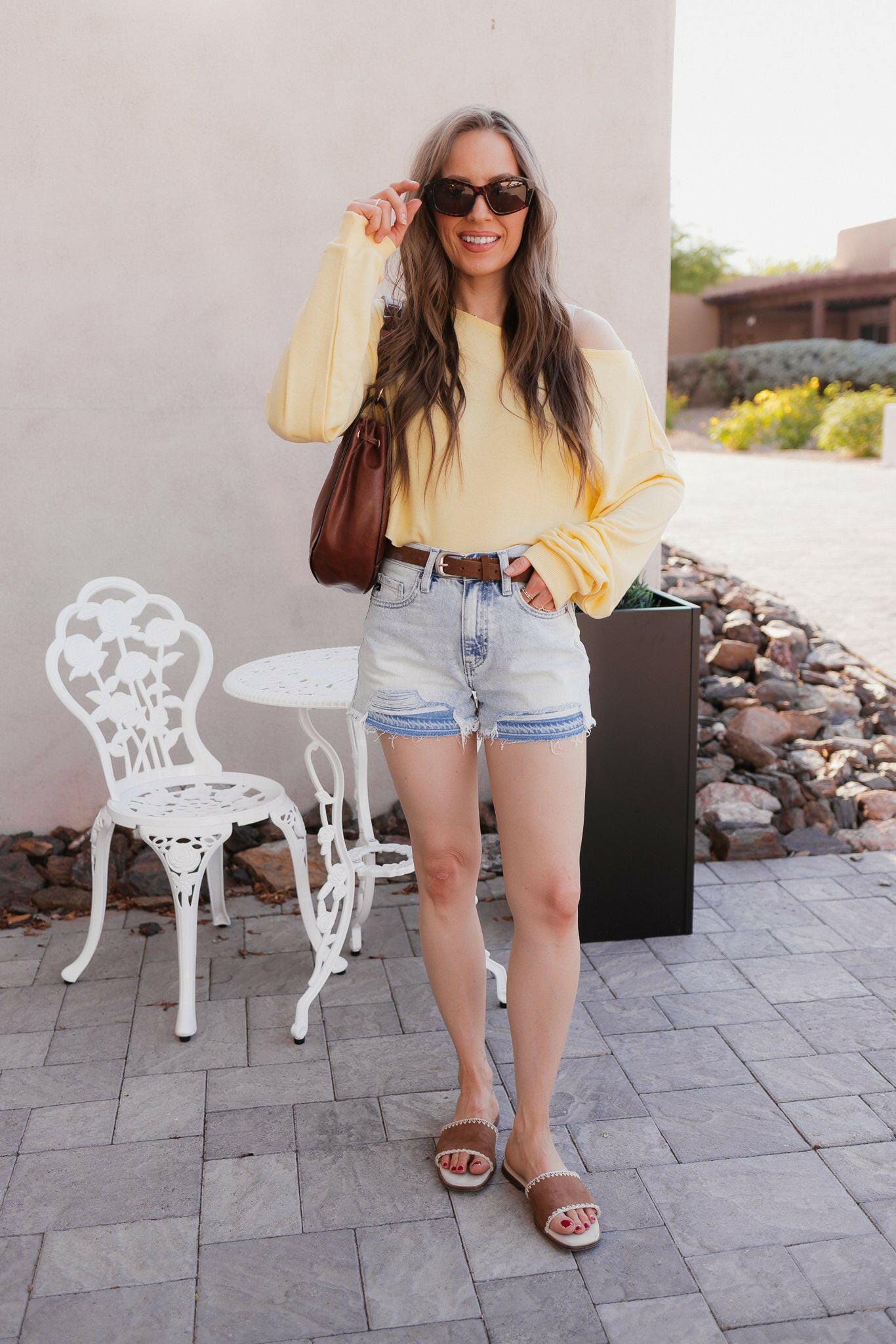 KANCAN High Rise Raw Hem Denim Shorts-Denim-Krush Kandy, Women's Online Fashion Boutique Located in Phoenix, Arizona (Scottsdale Area)