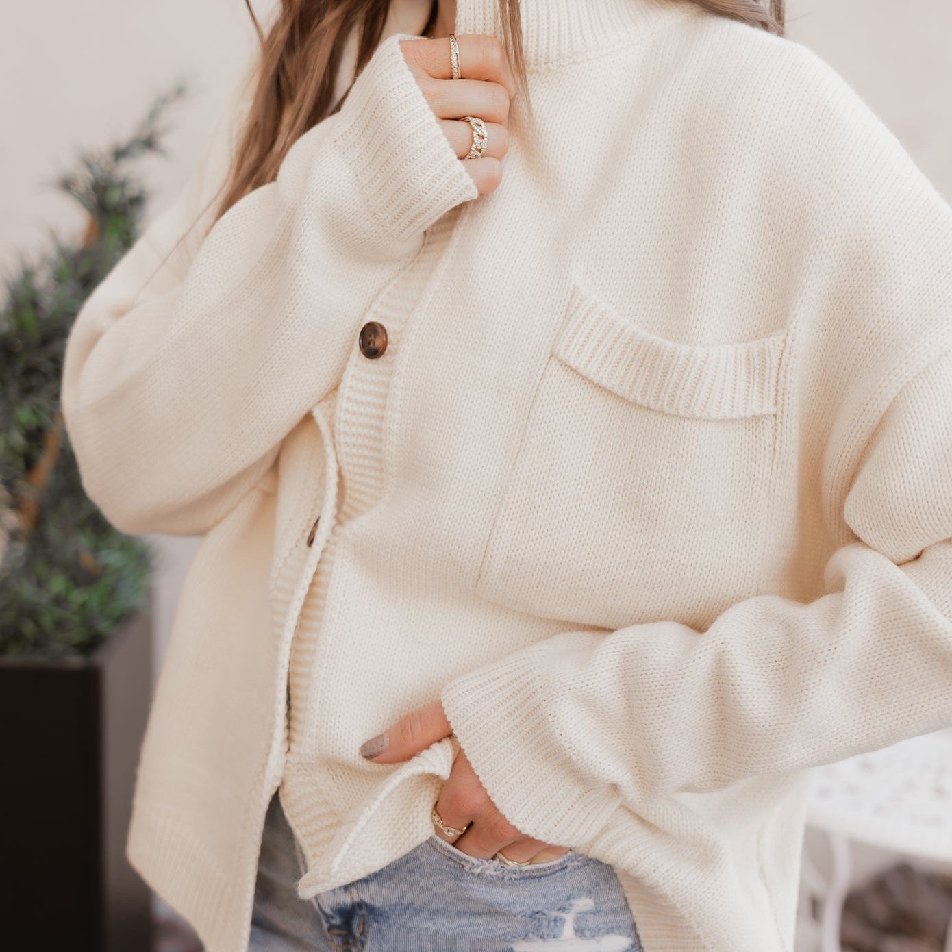 Softbound Button Pocket Cardigan Sweater-Tops-Krush Kandy, Women's Online Fashion Boutique Located in Phoenix, Arizona (Scottsdale Area)