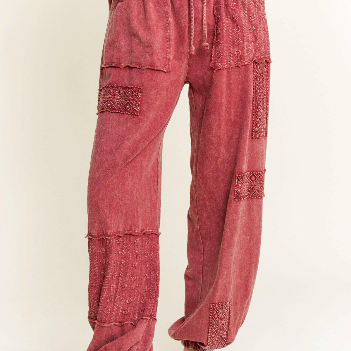 MineralWash Eyelet detailed Boho Joggers-Krush Kandy, Women's Online Fashion Boutique Located in Phoenix, Arizona (Scottsdale Area)