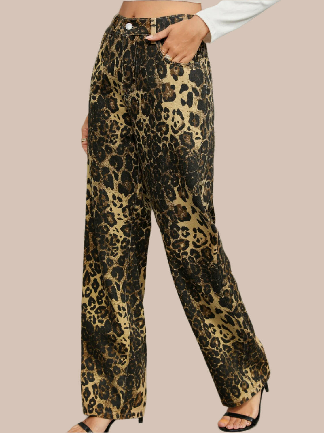 Wild Side Leopard Print Pants-Denim-Krush Kandy, Women's Online Fashion Boutique Located in Phoenix, Arizona (Scottsdale Area)