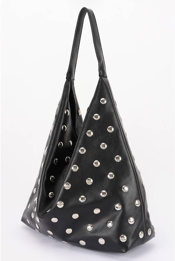 Studded Faux Leather Hobo Bag-Purses & Bags-Krush Kandy, Women's Online Fashion Boutique Located in Phoenix, Arizona (Scottsdale Area)