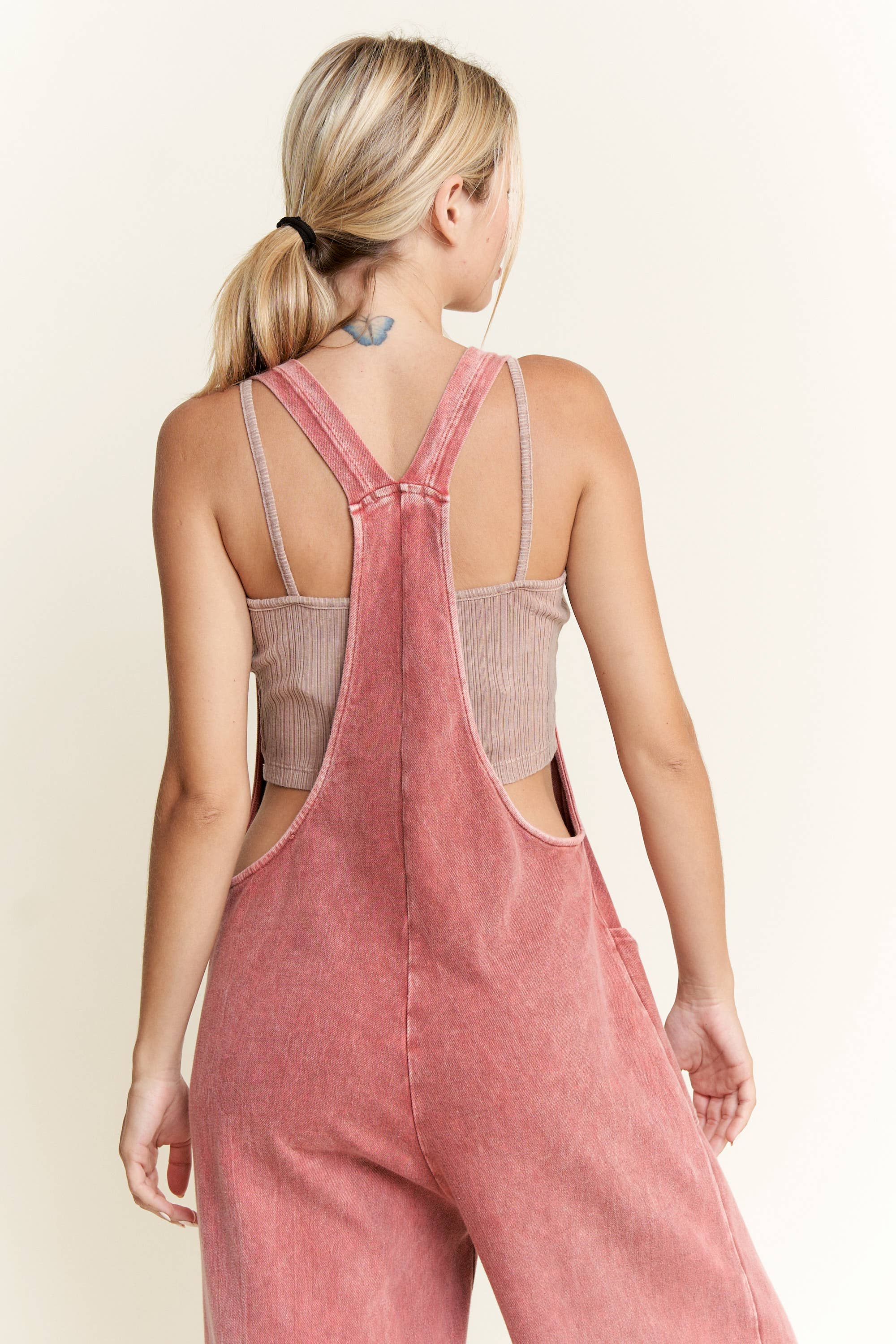 Mineral Wash Cotton Twill Jumpsuits-Jumpsuits & Rompers-Krush Kandy, Women's Online Fashion Boutique Located in Phoenix, Arizona (Scottsdale Area)