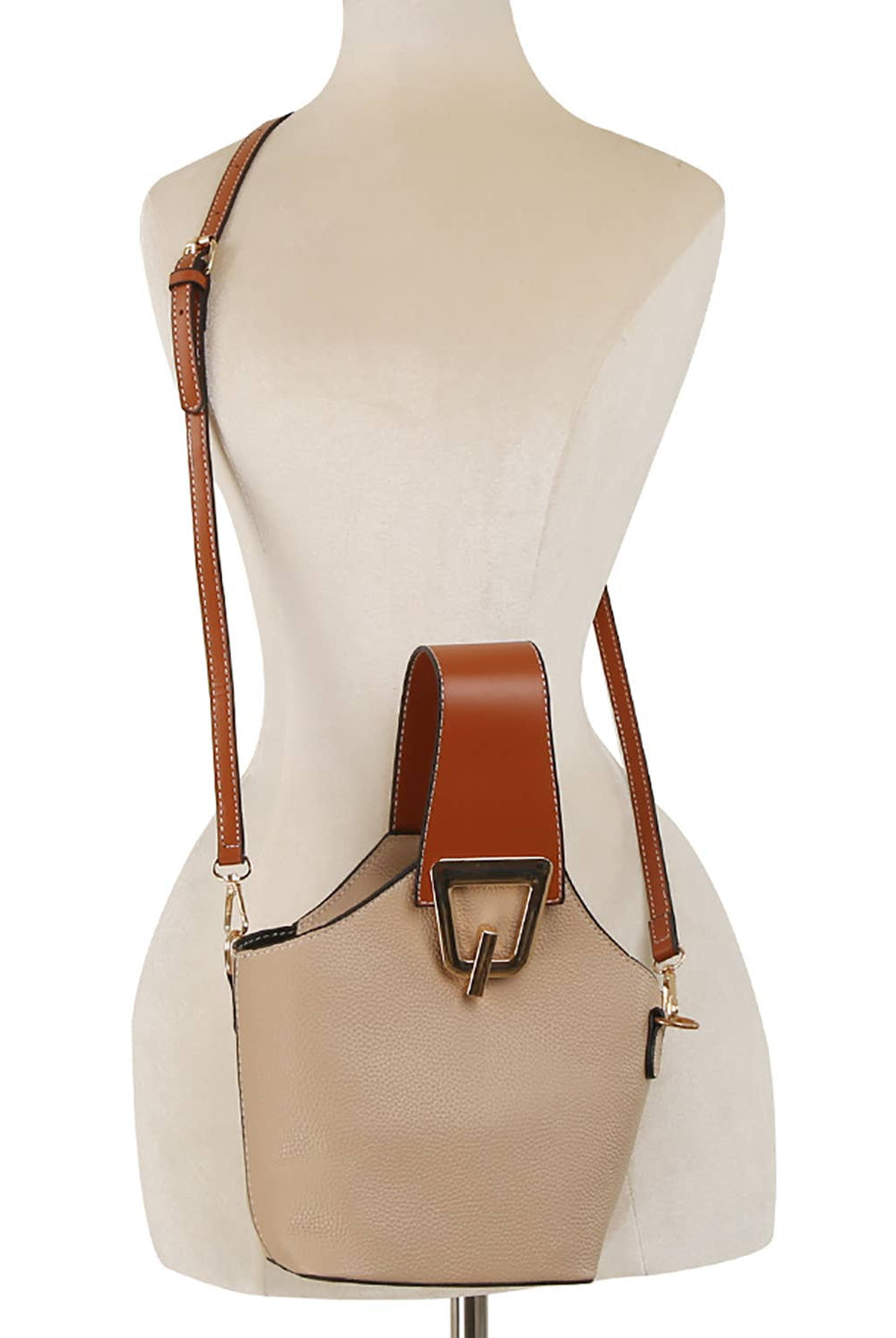 Buckle Handle Faux Leather Satchel-Purses & Bags-Krush Kandy, Women's Online Fashion Boutique Located in Phoenix, Arizona (Scottsdale Area)