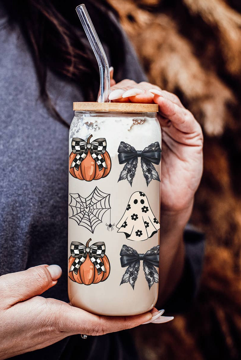 Cutest Halloween Fall Glass Cup | 20oz-Accessories-Krush Kandy, Women's Online Fashion Boutique Located in Phoenix, Arizona (Scottsdale Area)