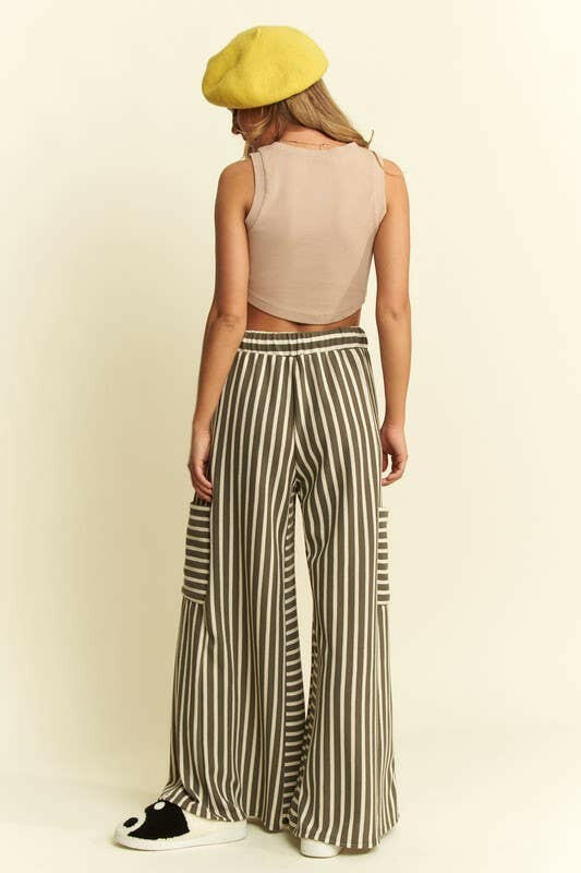 Stripe Wide Leg Pants-PANTS-Krush Kandy, Women's Online Fashion Boutique Located in Phoenix, Arizona (Scottsdale Area)