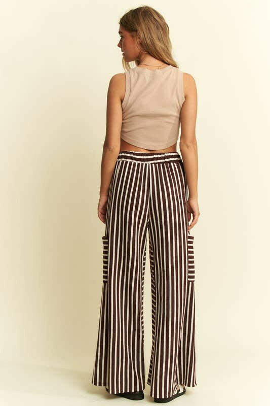 Stripe Wide Leg Pants-PANTS-Krush Kandy, Women's Online Fashion Boutique Located in Phoenix, Arizona (Scottsdale Area)