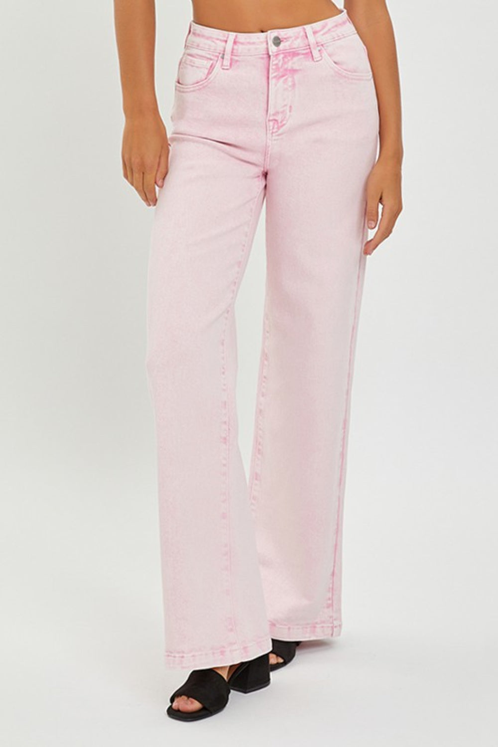 RISEN Full Size High Rise Tummy Control Wide Leg Jeans-Krush Kandy, Women's Online Fashion Boutique Located in Phoenix, Arizona (Scottsdale Area)