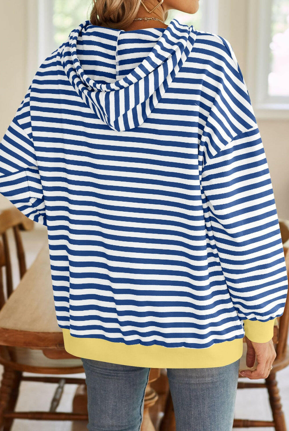Lovelet Drawstring Striped Long Sleeve Hoodie-Krush Kandy, Women's Online Fashion Boutique Located in Phoenix, Arizona (Scottsdale Area)
