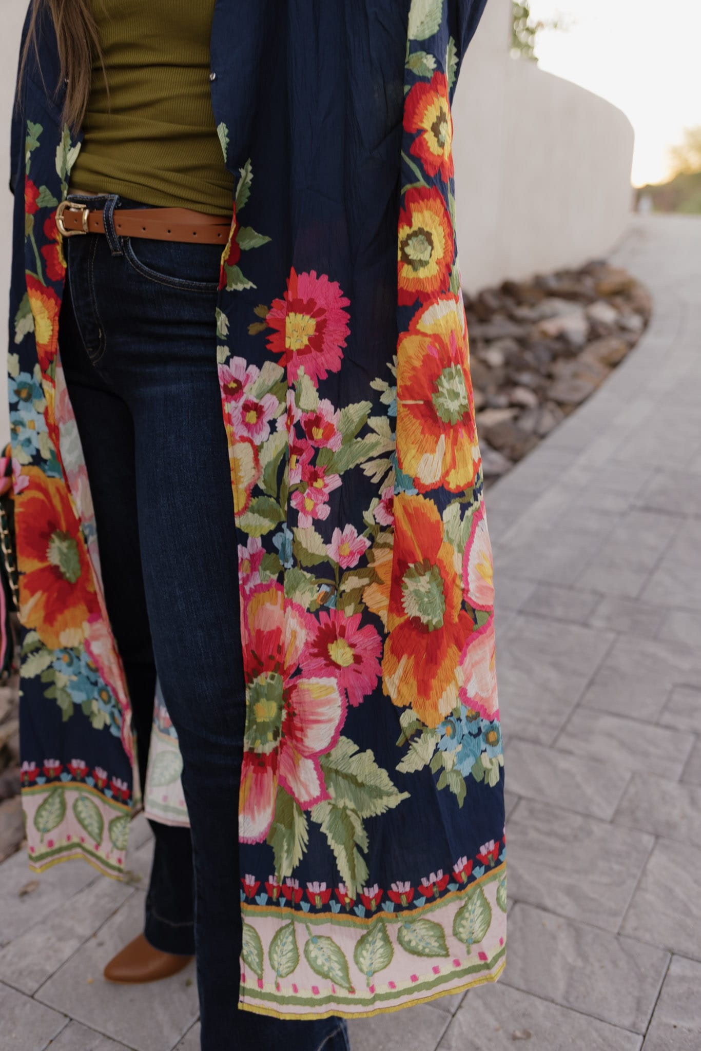Boho Luxe Styling with the Giant Floral Kimono Duster-Kimonos-Krush Kandy, Women's Online Fashion Boutique Located in Phoenix, Arizona (Scottsdale Area)