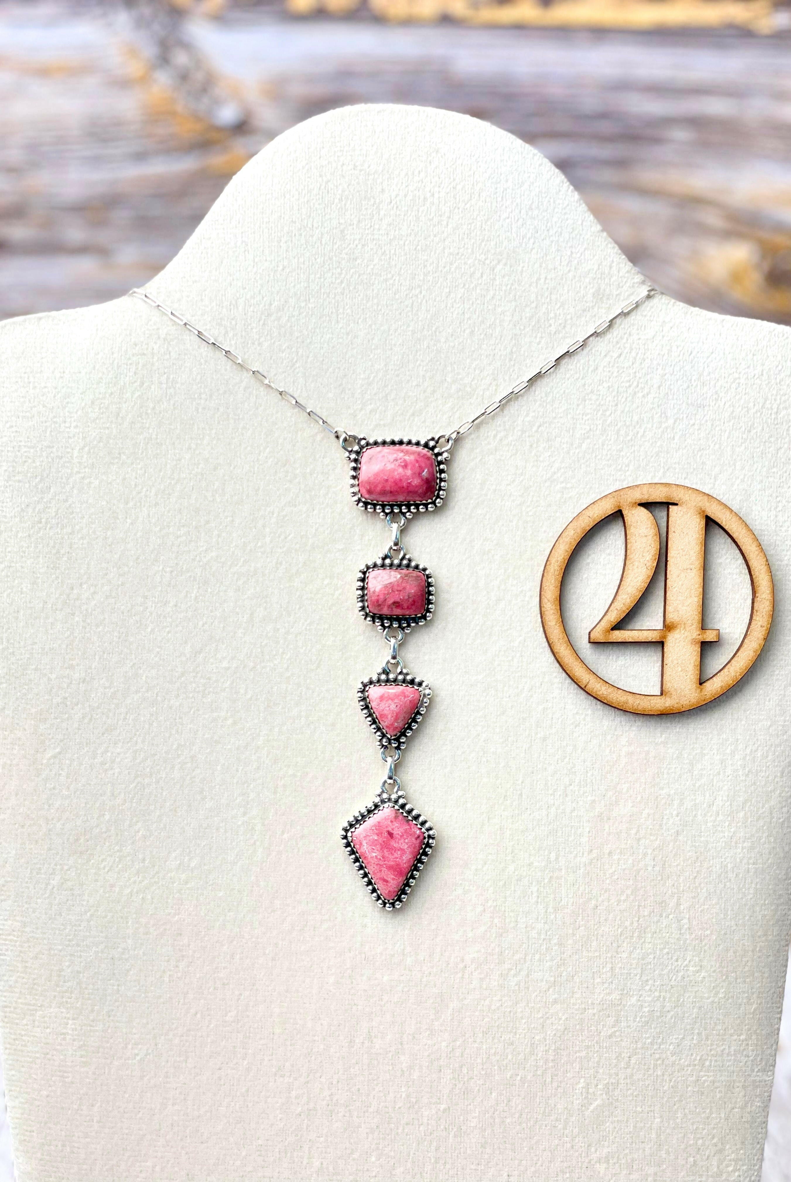 Thulite Drop Necklace-Necklaces-Krush Kandy, Women's Online Fashion Boutique Located in Phoenix, Arizona (Scottsdale Area)