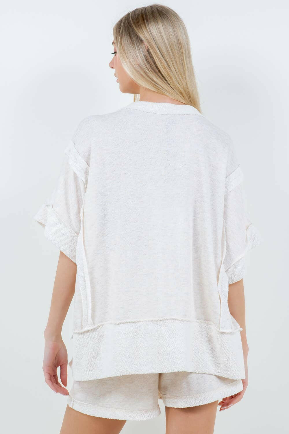 Oversize Reverse Contrast Banded Top-Tops-Krush Kandy, Women's Online Fashion Boutique Located in Phoenix, Arizona (Scottsdale Area)