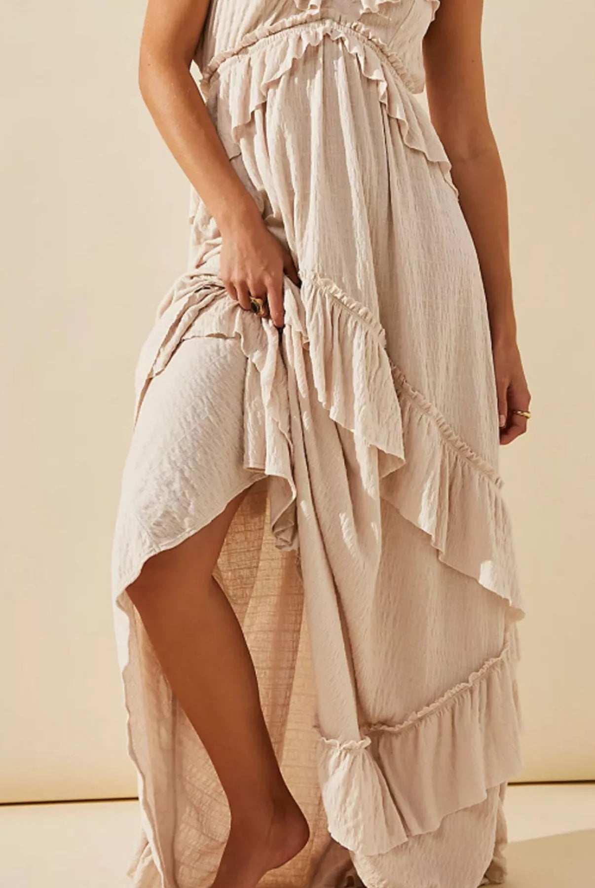 Ruffled Halter Neck Maxi Dress-Dresses-Krush Kandy, Women's Online Fashion Boutique Located in Phoenix, Arizona (Scottsdale Area)