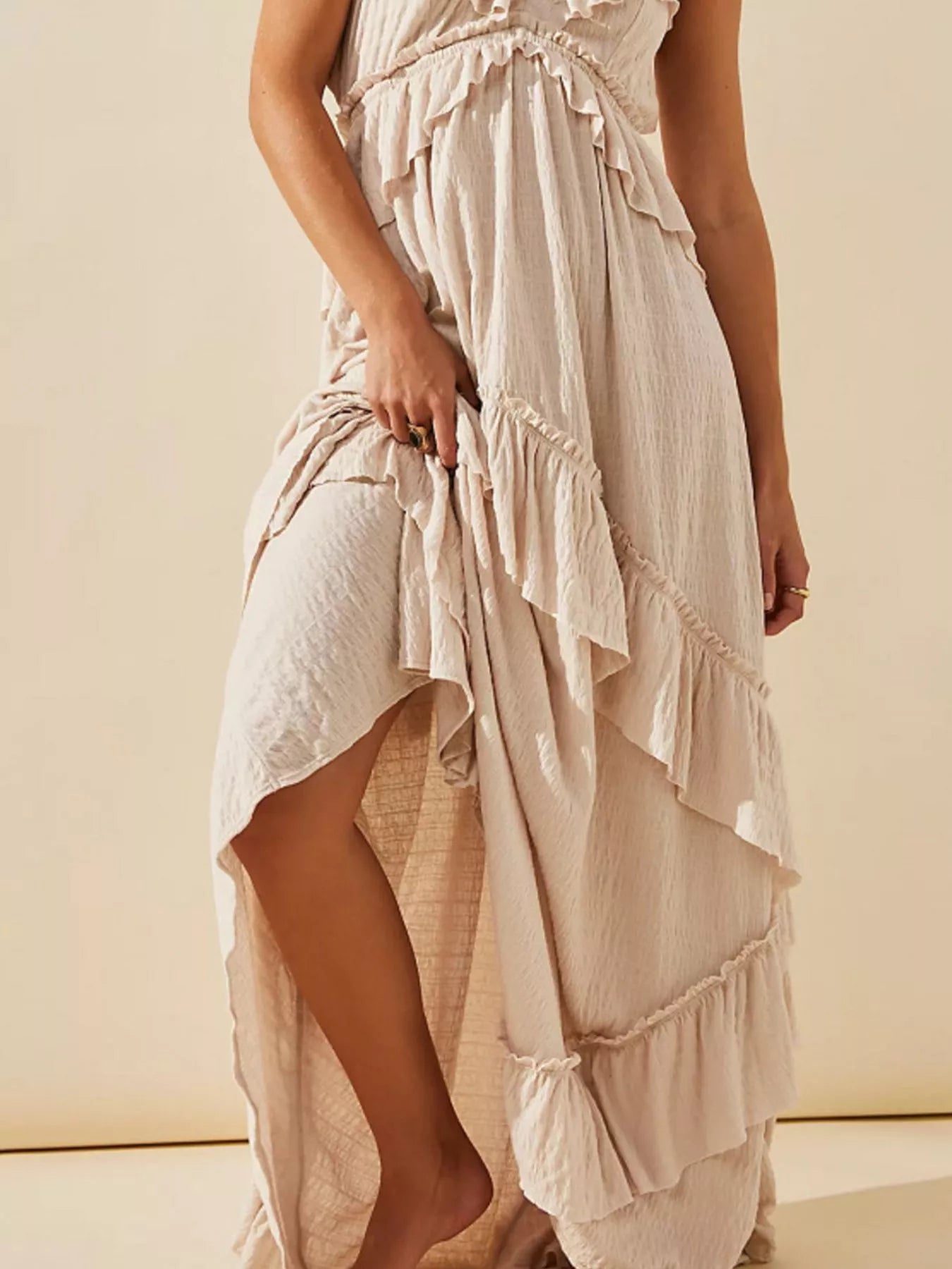 Ruffled Halter Neck Maxi Dress-Dresses-Krush Kandy, Women's Online Fashion Boutique Located in Phoenix, Arizona (Scottsdale Area)