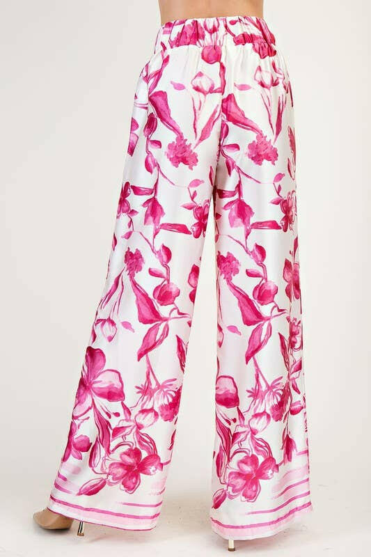 Resort Ready Printed Wide-Leg Pants-Pants-Krush Kandy, Women's Online Fashion Boutique Located in Phoenix, Arizona (Scottsdale Area)