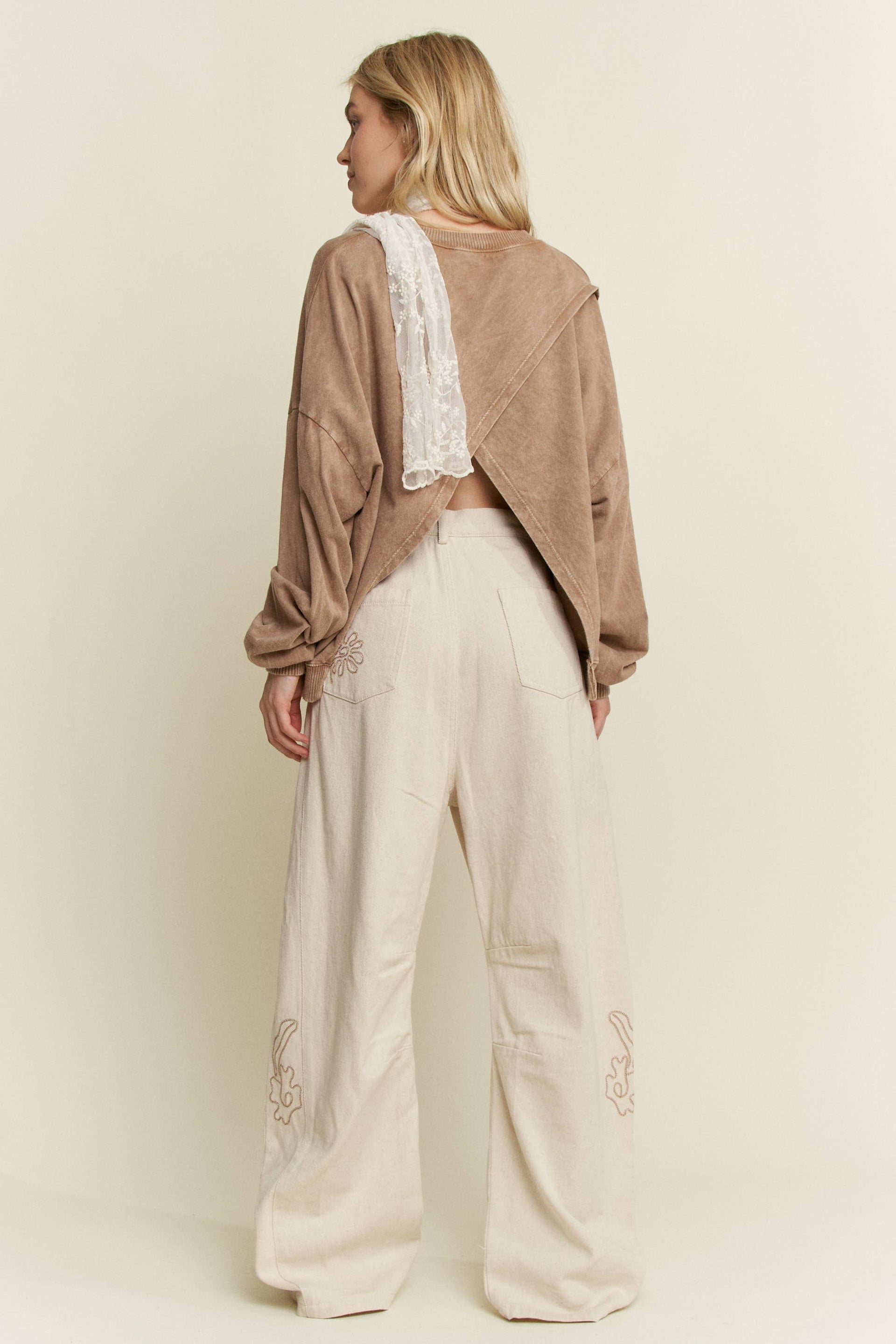 Floral Embroidered Twill Straight Western Jeans-Jeans-Krush Kandy, Women's Online Fashion Boutique Located in Phoenix, Arizona (Scottsdale Area)