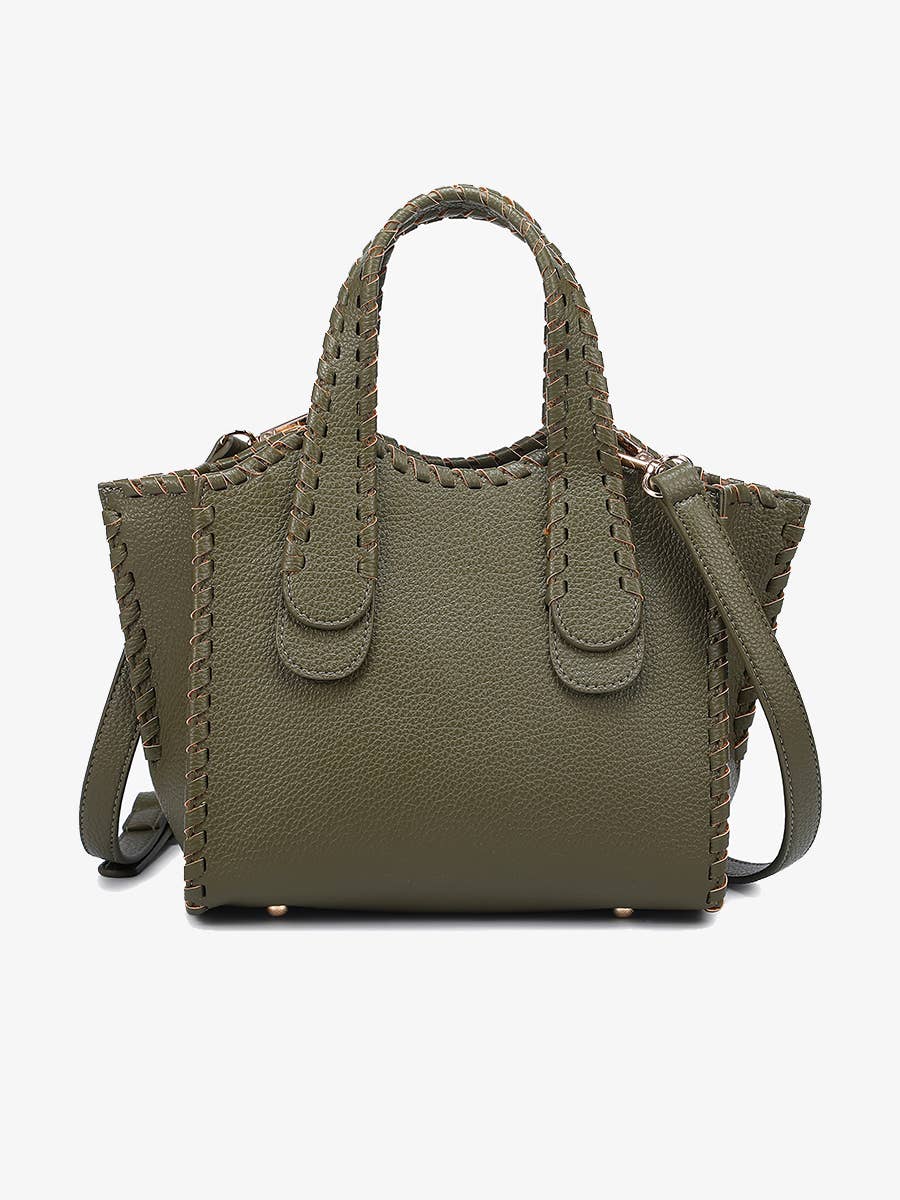 Marla Whipstitch Satchel Tote Bag-handbags-Krush Kandy, Women's Online Fashion Boutique Located in Phoenix, Arizona (Scottsdale Area)