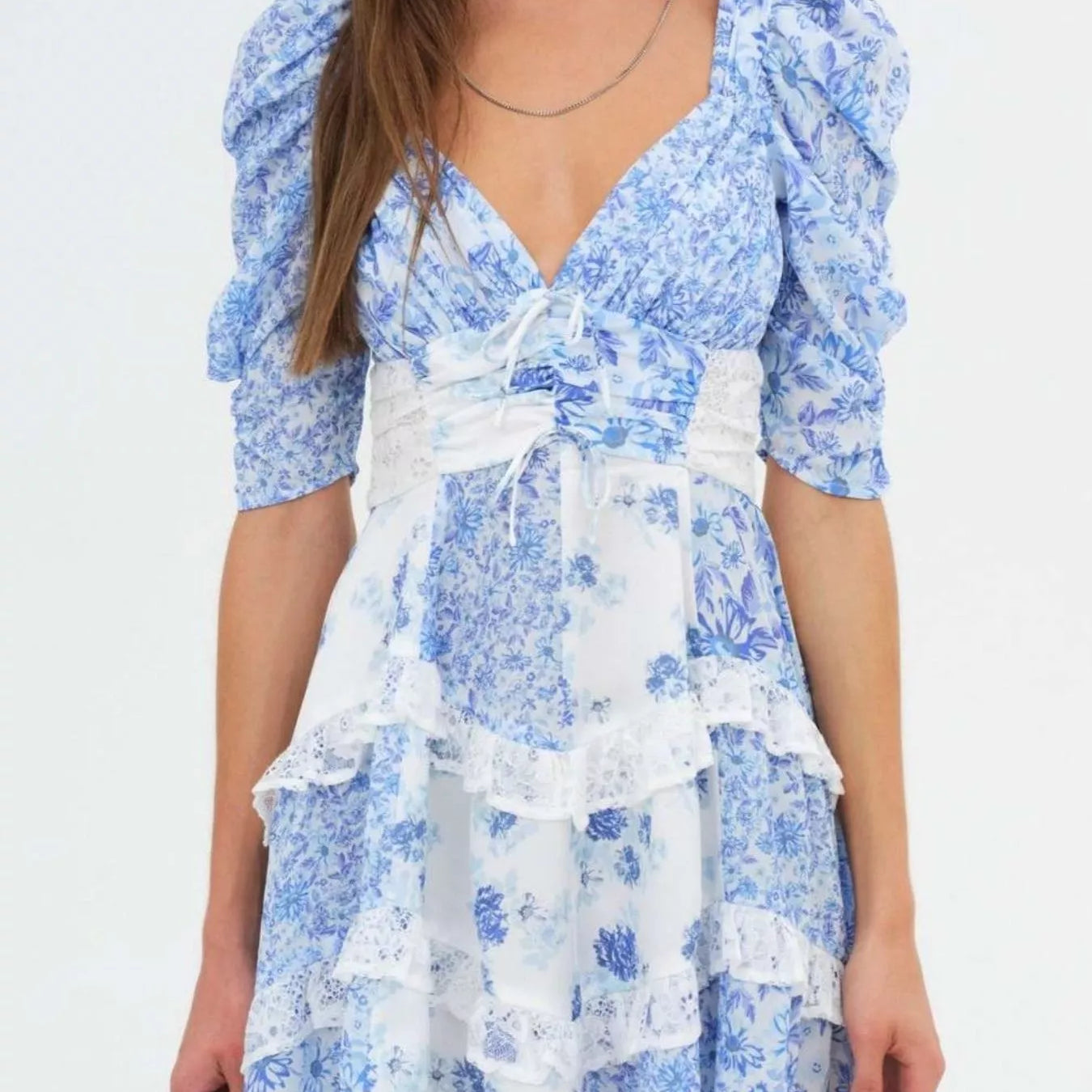 Ruffled Floral Print Half Sleeve Dress-Dresses-Krush Kandy, Women's Online Fashion Boutique Located in Phoenix, Arizona (Scottsdale Area)