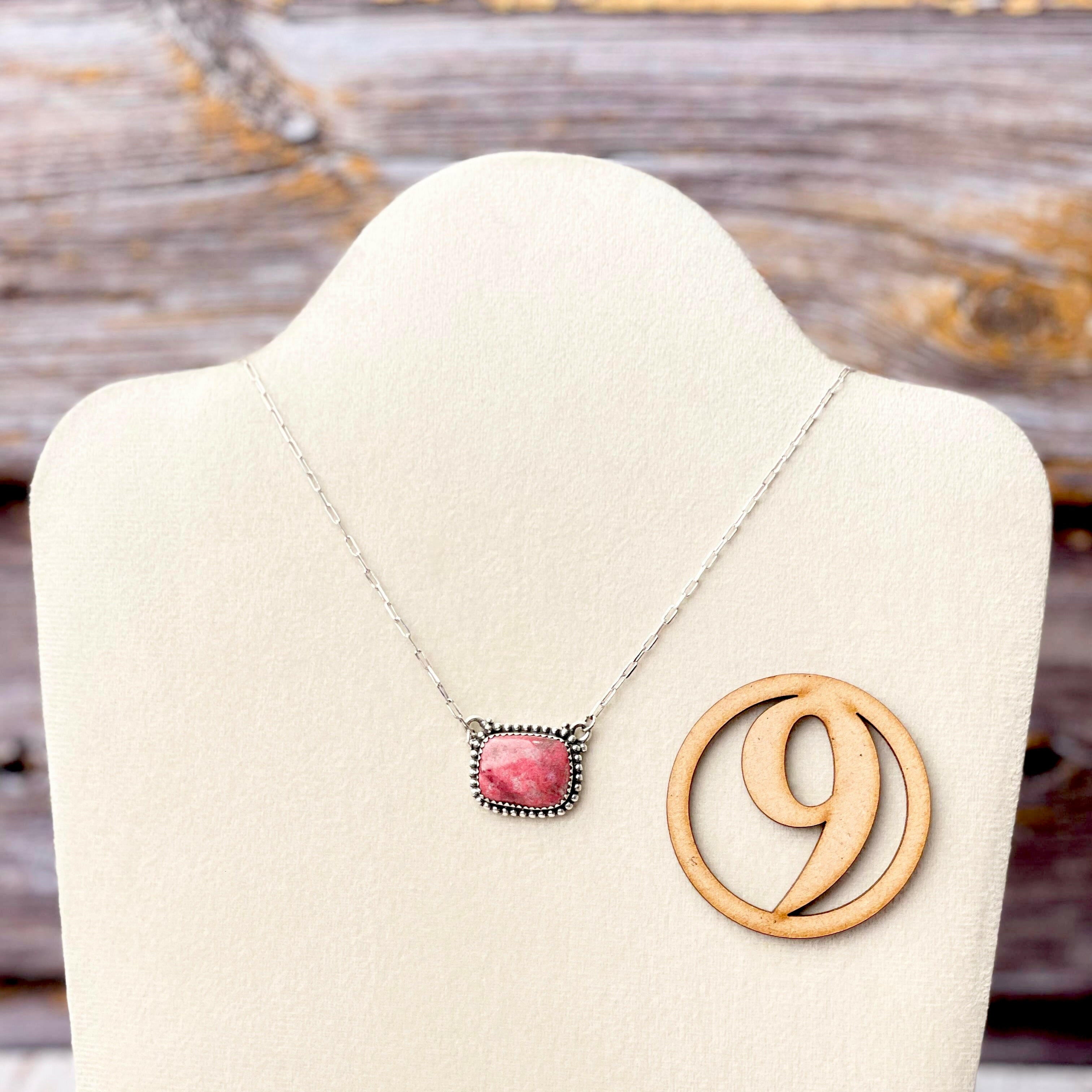 Thulite Slab Necklaces-Necklaces-Krush Kandy, Women's Online Fashion Boutique Located in Phoenix, Arizona (Scottsdale Area)