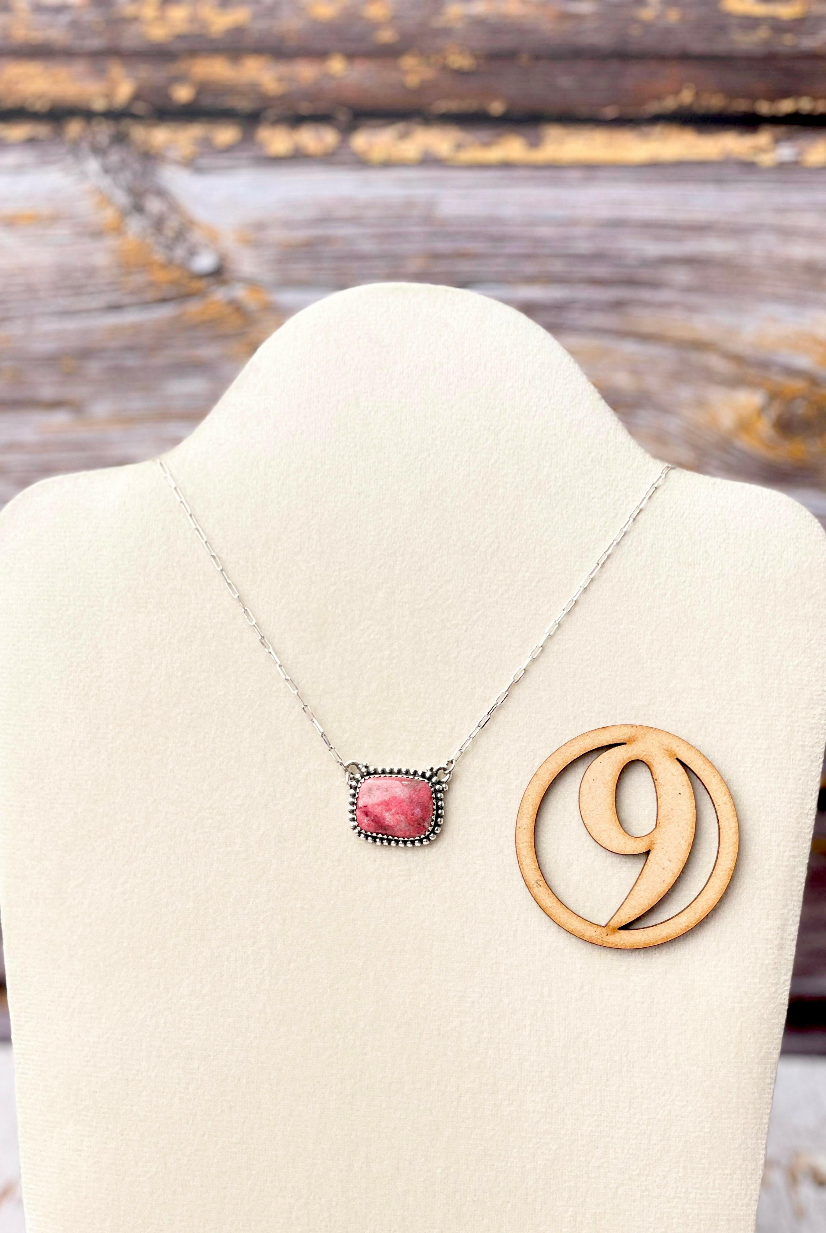 Thulite Slab Necklaces-Necklaces-Krush Kandy, Women's Online Fashion Boutique Located in Phoenix, Arizona (Scottsdale Area)