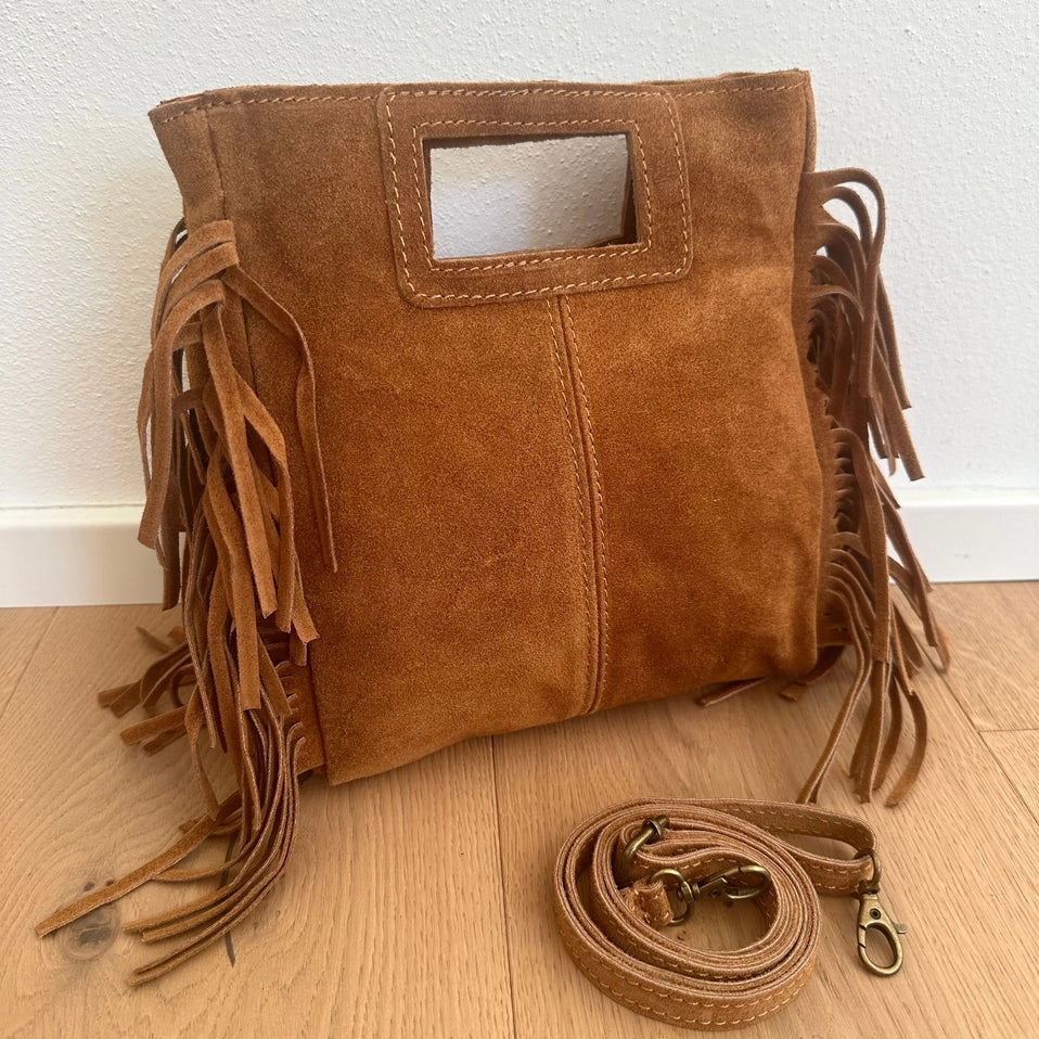 Sienna Fringe Suede Crossbody Bag