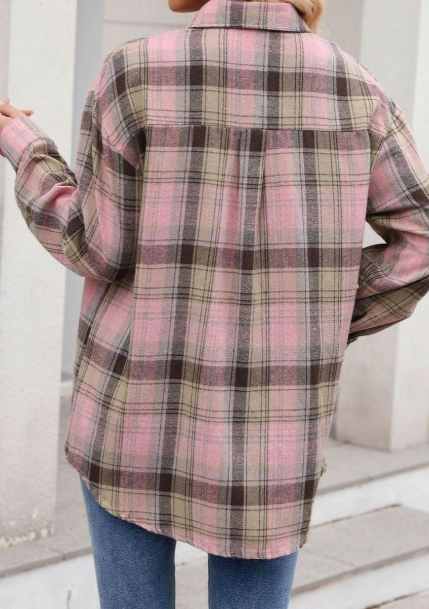 Weekend Wander Plaid Button-Down-Tops-Krush Kandy, Women's Online Fashion Boutique Located in Phoenix, Arizona (Scottsdale Area)