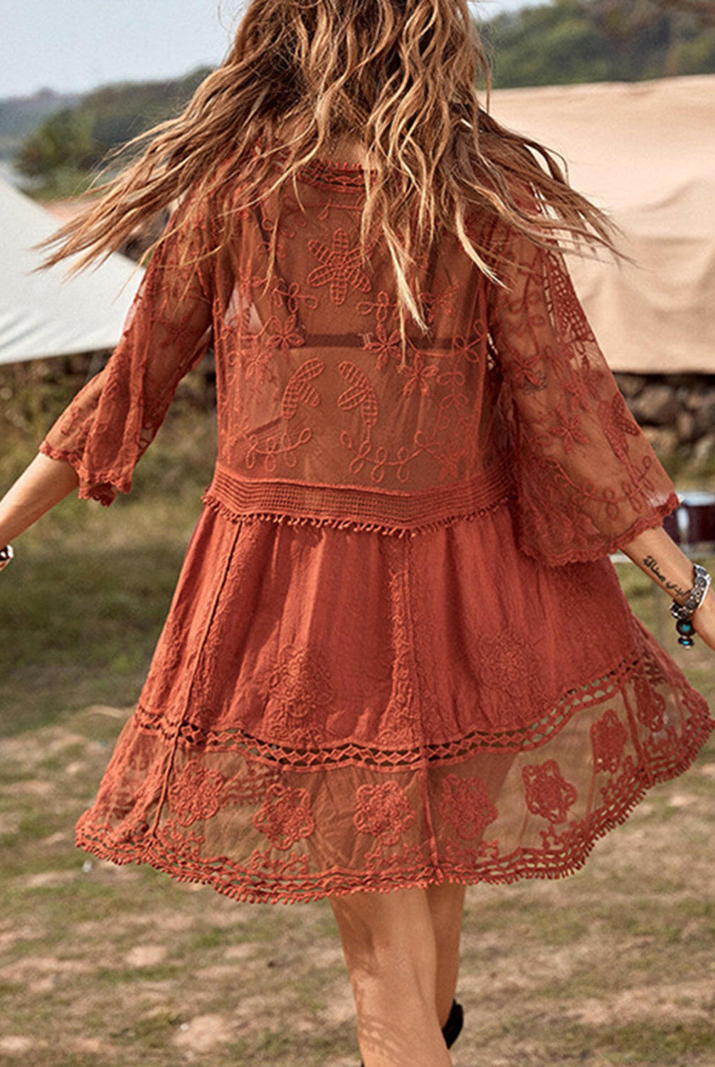 Lace Detail Plunge Cover-Up Dress-Krush Kandy, Women's Online Fashion Boutique Located in Phoenix, Arizona (Scottsdale Area)