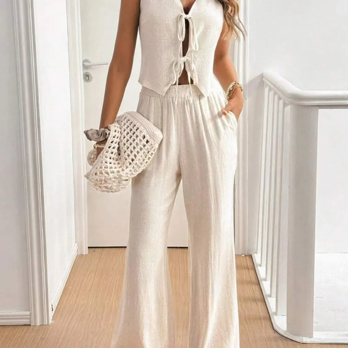 V Neck Sleeveless Top and Pants Set-Krush Kandy, Women's Online Fashion Boutique Located in Phoenix, Arizona (Scottsdale Area)