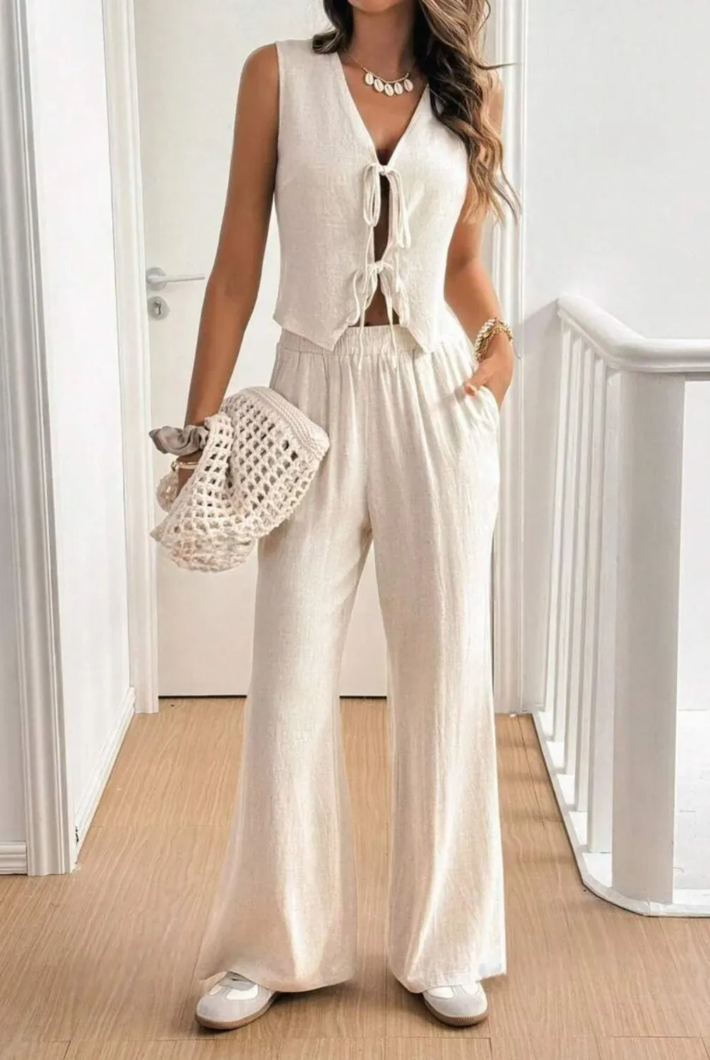 V Neck Sleeveless Top and Pants Set-Krush Kandy, Women's Online Fashion Boutique Located in Phoenix, Arizona (Scottsdale Area)