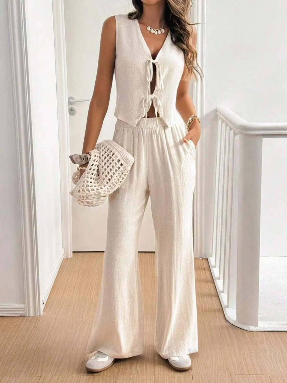 V Neck Sleeveless Top and Pants Set-Krush Kandy, Women's Online Fashion Boutique Located in Phoenix, Arizona (Scottsdale Area)