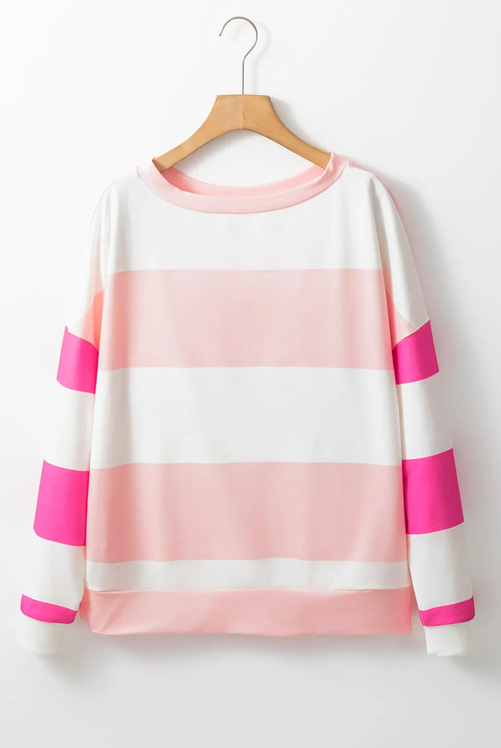Contrast Color Block Round Neck Long Sleeve Top-Krush Kandy, Women's Online Fashion Boutique Located in Phoenix, Arizona (Scottsdale Area)