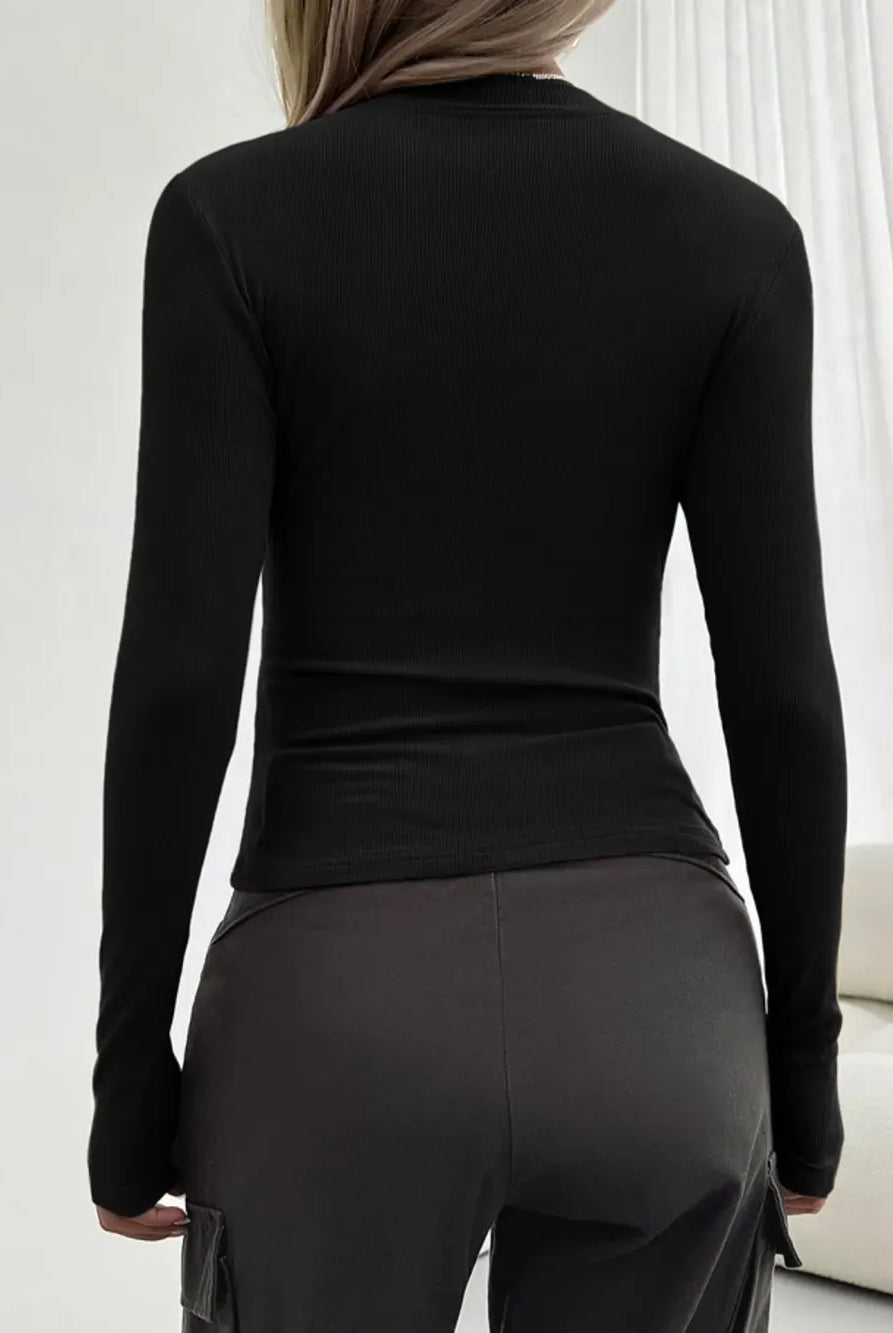 Devine Round Neck Long Sleeve T-Shirt-Krush Kandy, Women's Online Fashion Boutique Located in Phoenix, Arizona (Scottsdale Area)