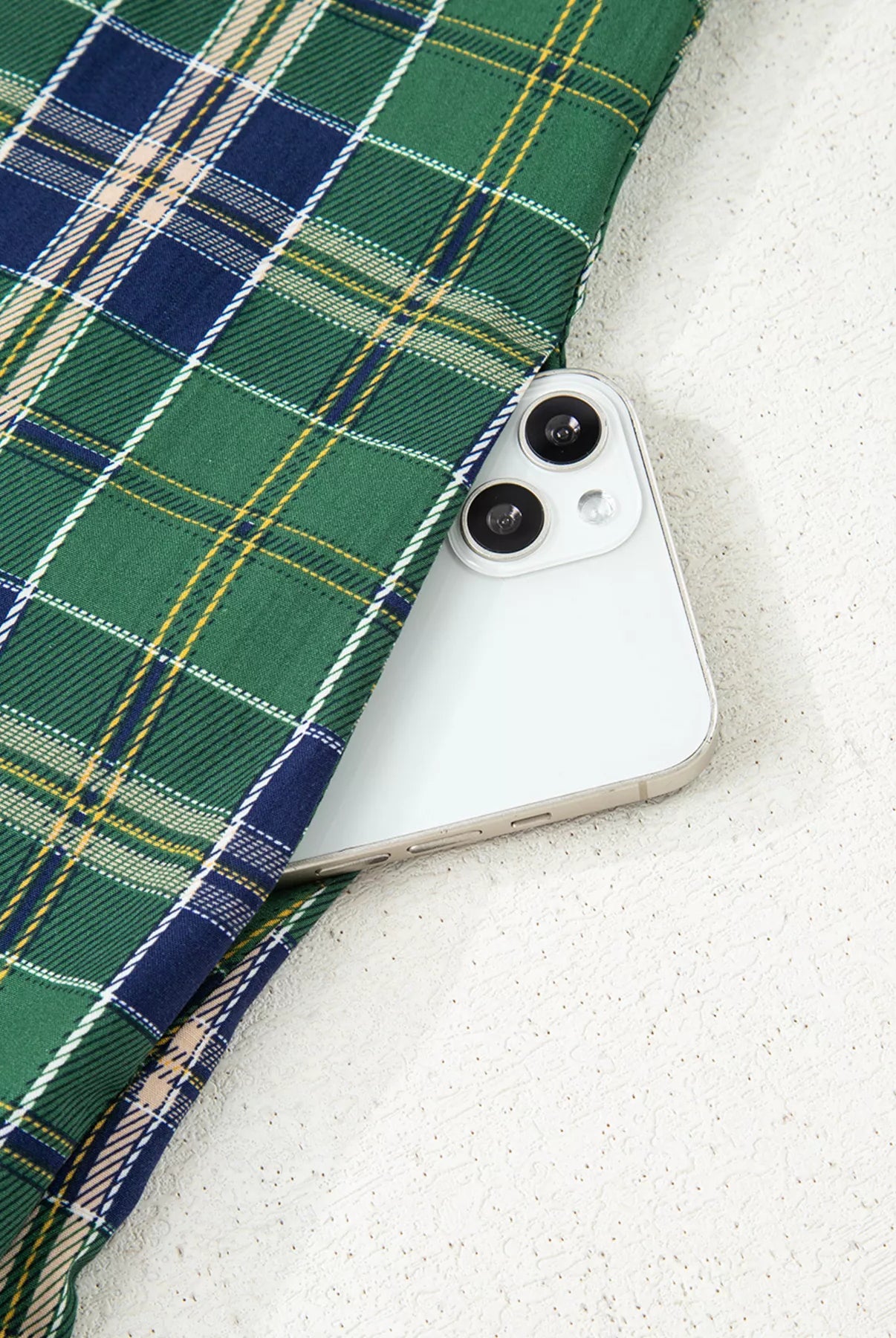 Plaid Frilly Collar Long Sleeve Shift Mini Dress-Dresses-Krush Kandy, Women's Online Fashion Boutique Located in Phoenix, Arizona (Scottsdale Area)