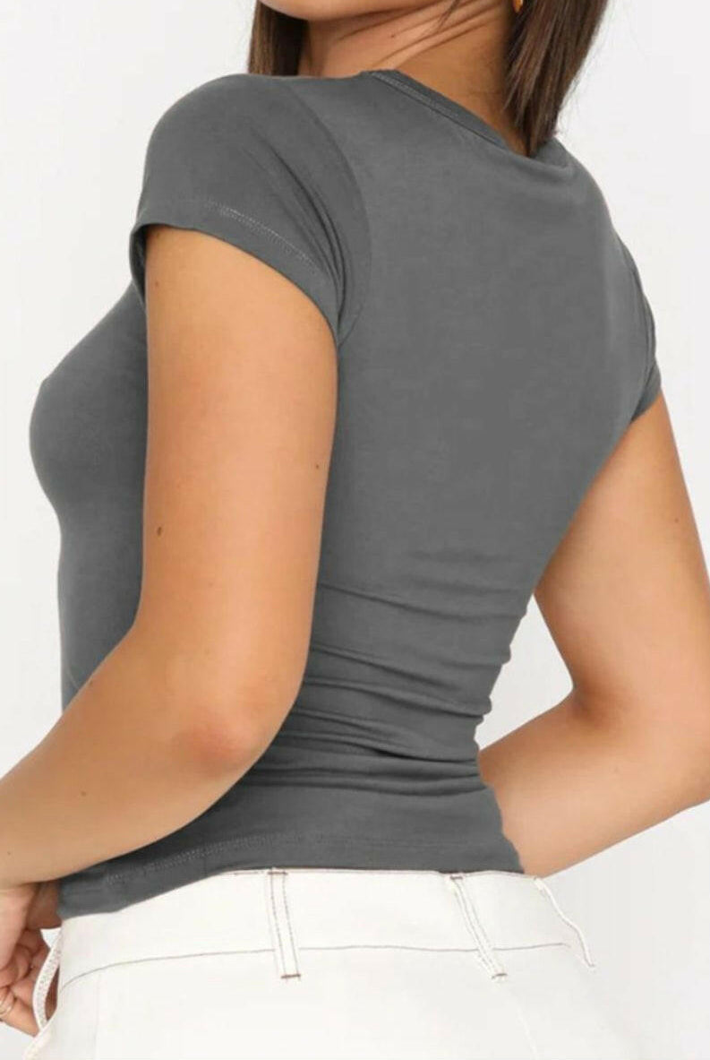 Crewneck Short Sleeve Tee-Krush Kandy, Women's Online Fashion Boutique Located in Phoenix, Arizona (Scottsdale Area)