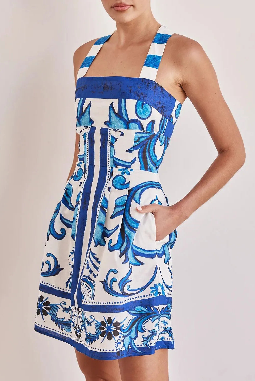 Printed Square Neck Midi Dress-Dresses-Krush Kandy, Women's Online Fashion Boutique Located in Phoenix, Arizona (Scottsdale Area)