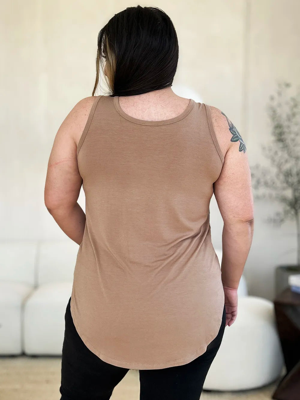 Basic Bae Full Size Round Neck Curved Hem Tank-Tops-Krush Kandy, Women's Online Fashion Boutique Located in Phoenix, Arizona (Scottsdale Area)