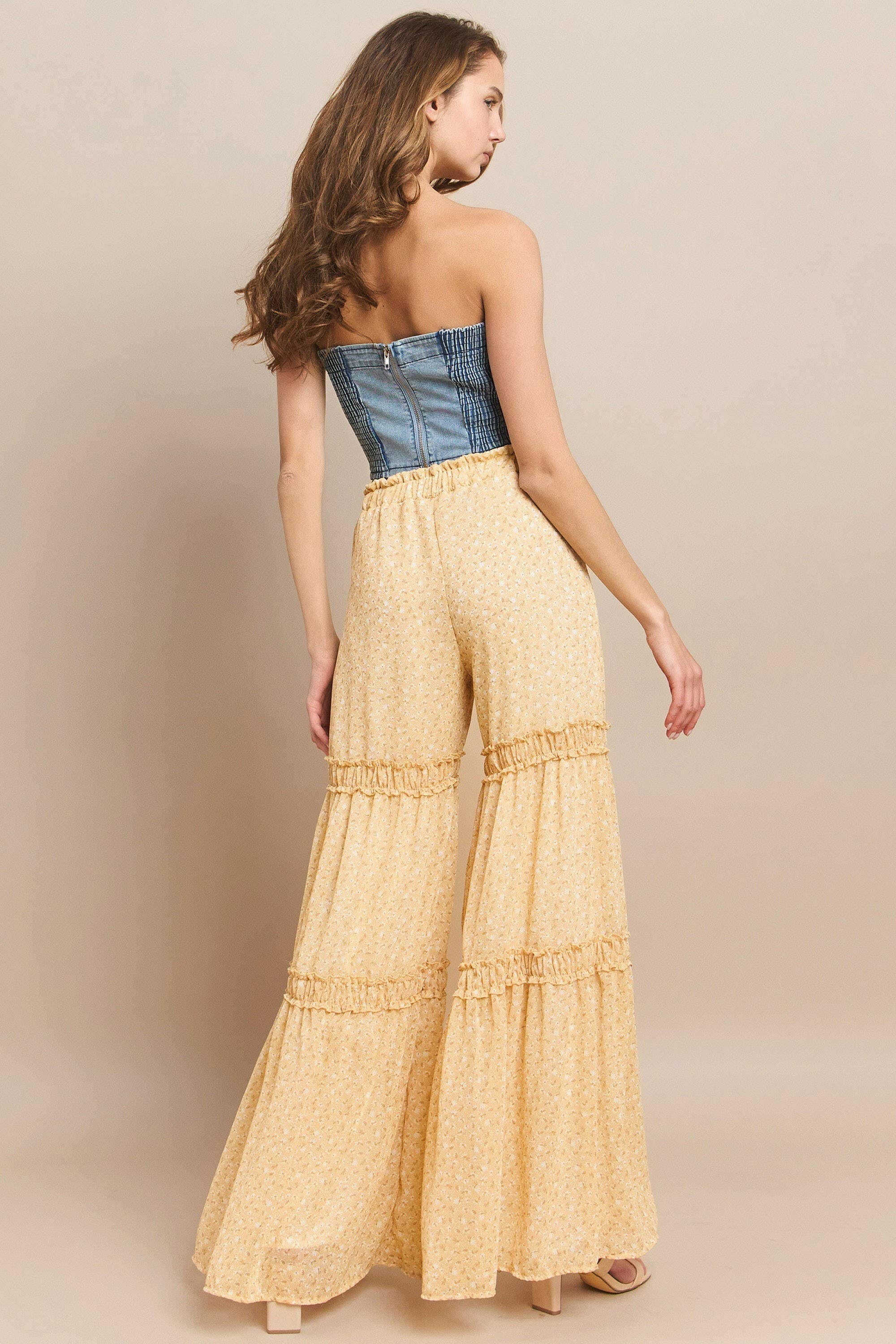 Sunset Stroll Floral Palazzo Pants-Pants-Krush Kandy, Women's Online Fashion Boutique Located in Phoenix, Arizona (Scottsdale Area)