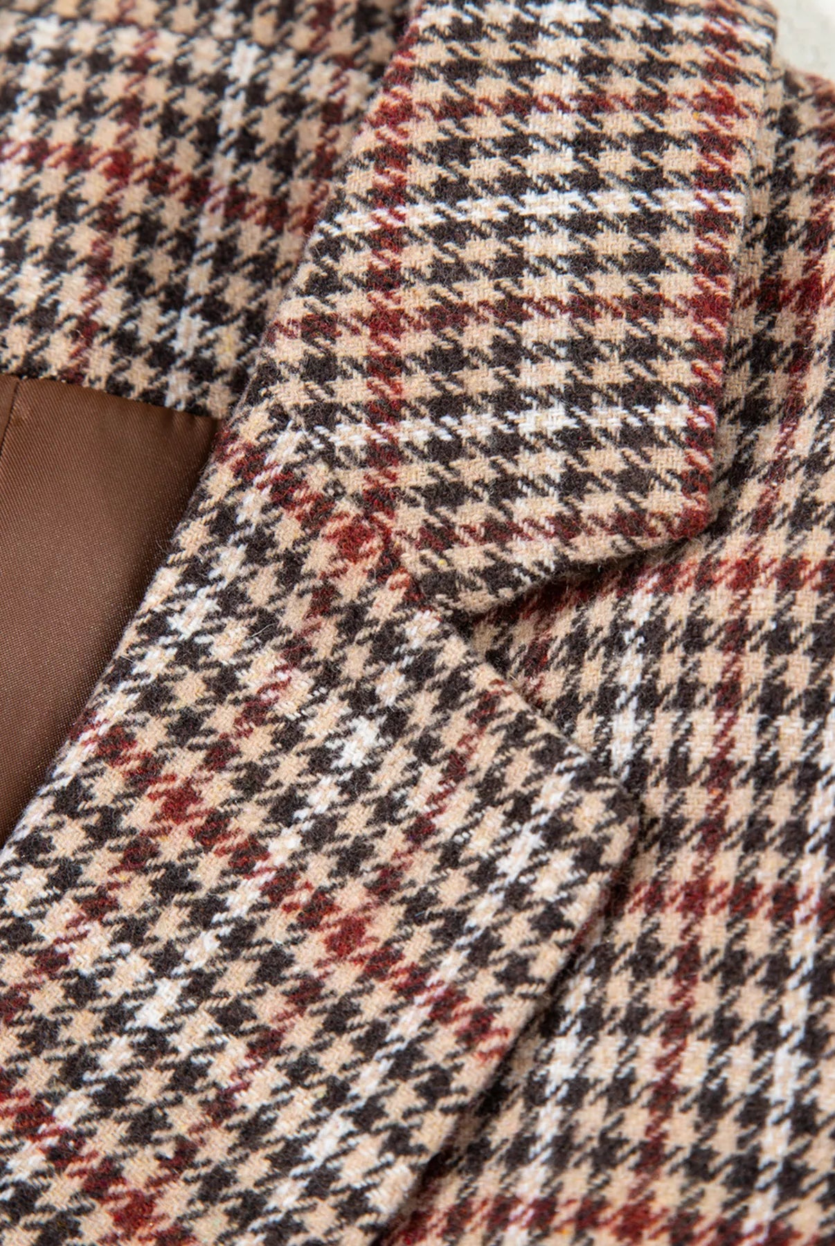 Houndstooth Lapel Collar Blazer-Blazers-Krush Kandy, Women's Online Fashion Boutique Located in Phoenix, Arizona (Scottsdale Area)