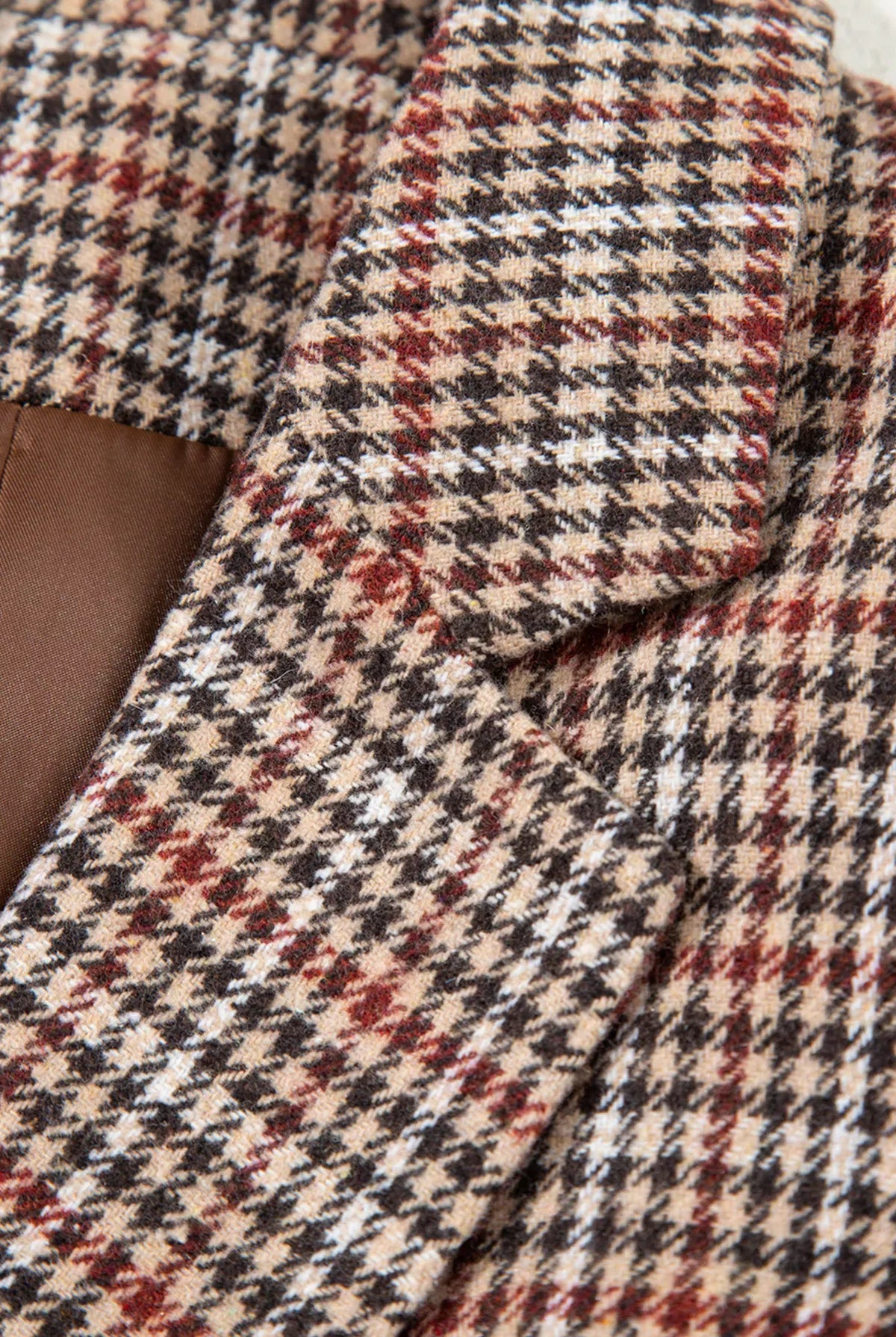Houndstooth Lapel Collar Blazer-Blazers-Krush Kandy, Women's Online Fashion Boutique Located in Phoenix, Arizona (Scottsdale Area)