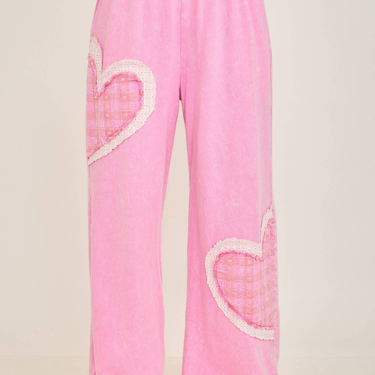 Mineral Washed Valentines Heart Sweatpants