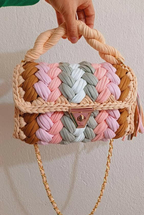 Hooked on Glam Handmade Crochet Purse-handbags-Krush Kandy, Women's Online Fashion Boutique Located in Phoenix, Arizona (Scottsdale Area)