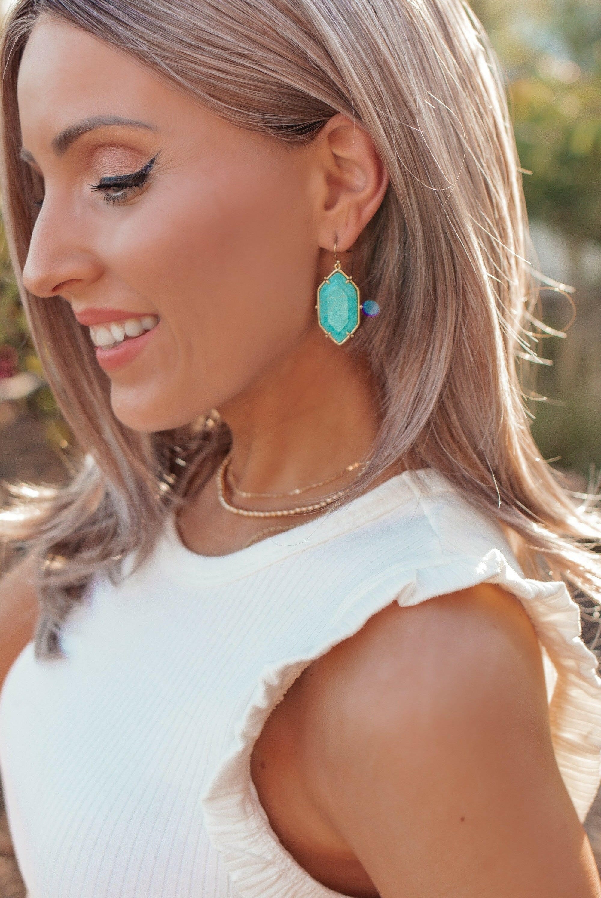 The Samaiya Stone Earrings-Drop Earrings-Krush Kandy, Women's Online Fashion Boutique Located in Phoenix, Arizona (Scottsdale Area)