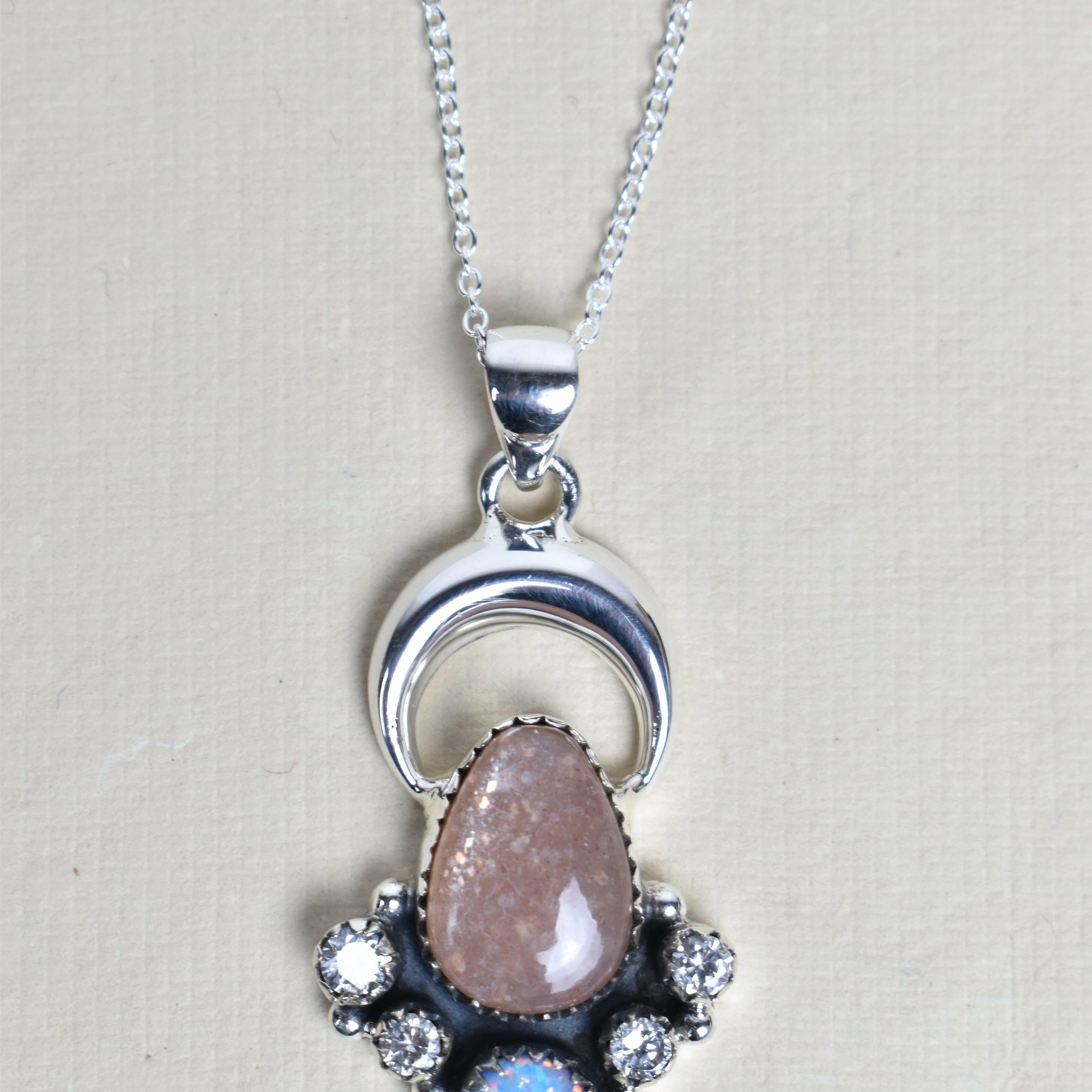 STERLING SILVER YOGI NECKLACE-Pendant Necklaces-Krush Kandy, Women's Online Fashion Boutique Located in Phoenix, Arizona (Scottsdale Area)