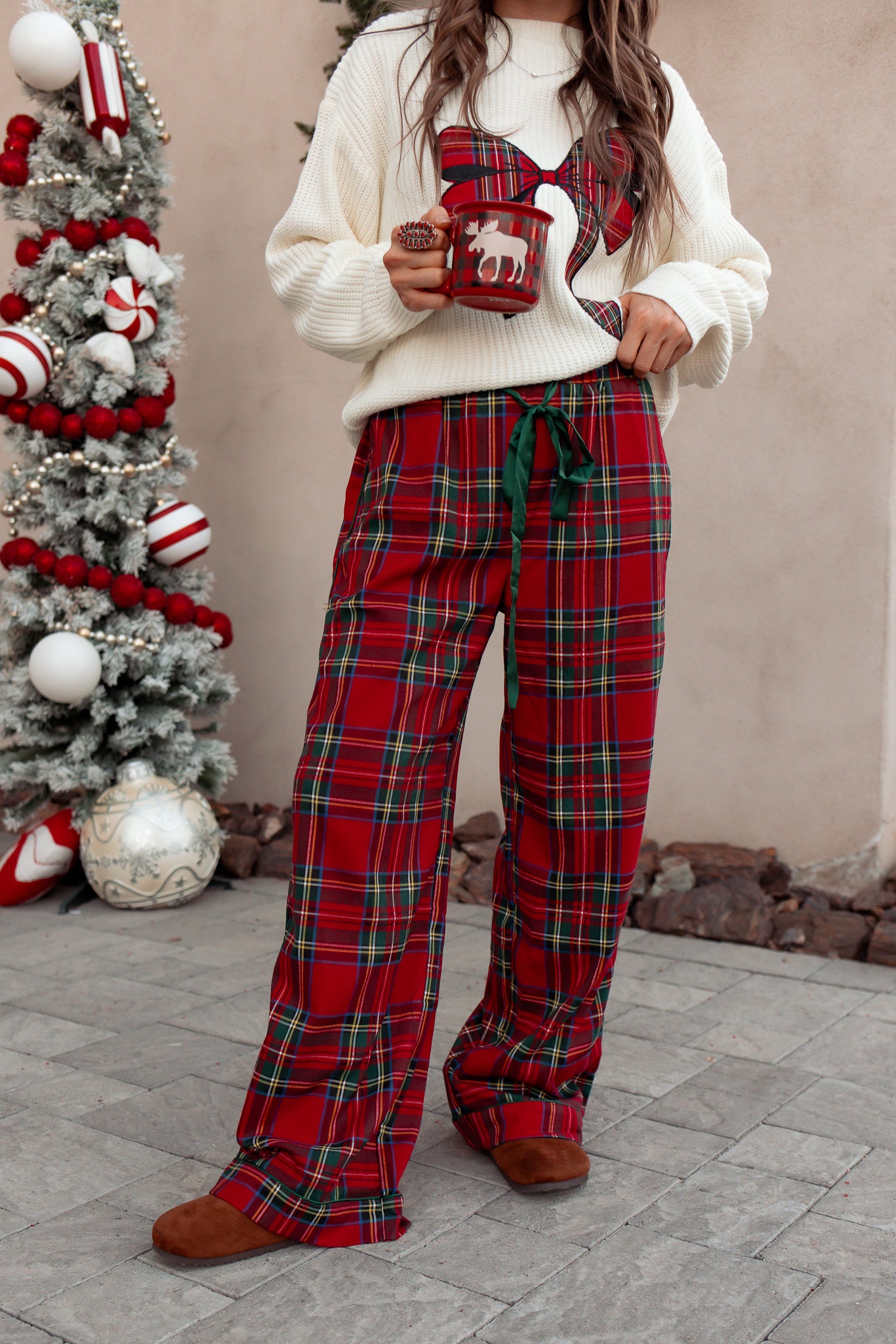 Pajama Pants With Christmas Plaid, Pants Only-Pants-Krush Kandy, Women's Online Fashion Boutique Located in Phoenix, Arizona (Scottsdale Area)