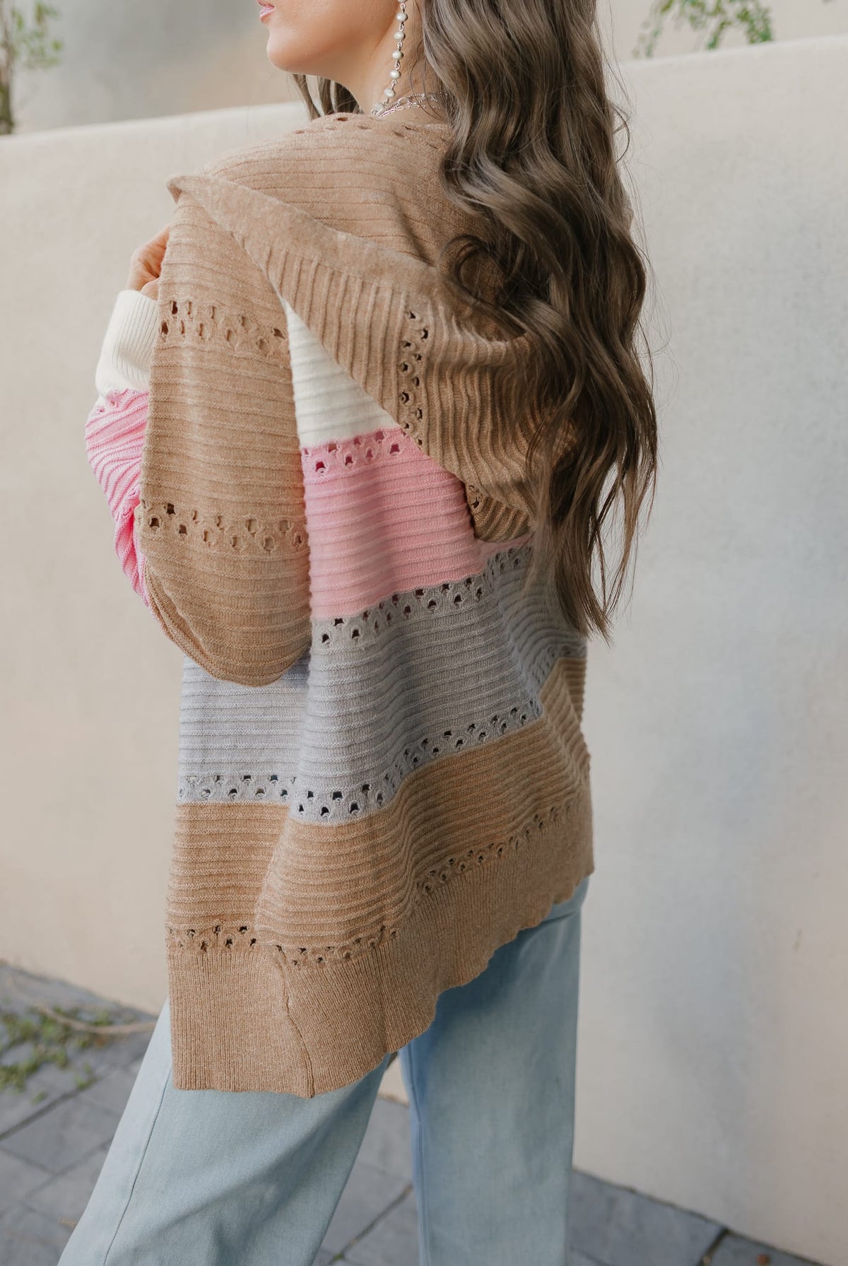 Chic Dreams Stripe Colorblock Zip-Up Hoodie-Jacket-Krush Kandy, Women's Online Fashion Boutique Located in Phoenix, Arizona (Scottsdale Area)