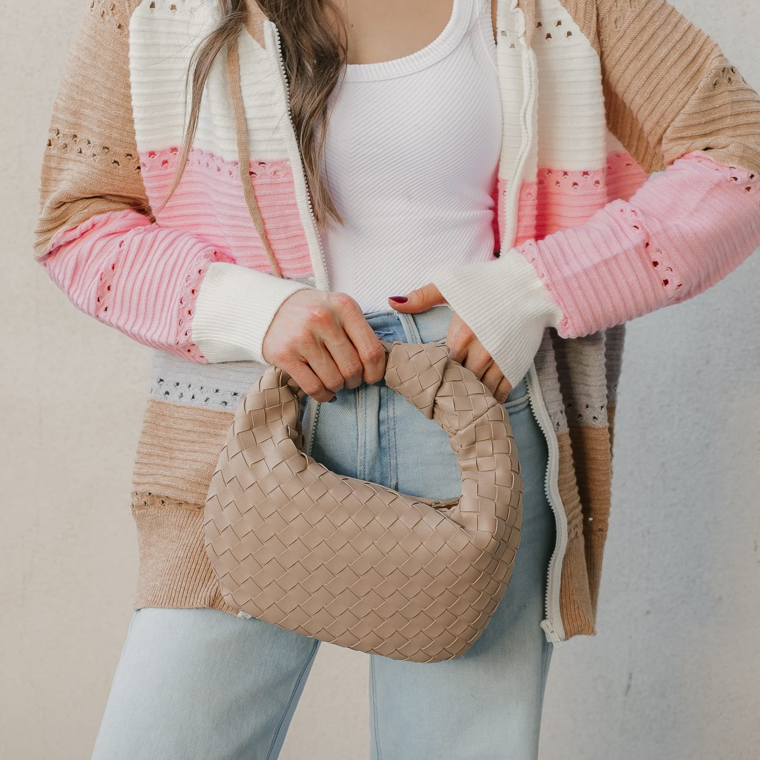 Chic Dreams Stripe Colorblock Zip-Up Hoodie-Jacket-Krush Kandy, Women's Online Fashion Boutique Located in Phoenix, Arizona (Scottsdale Area)