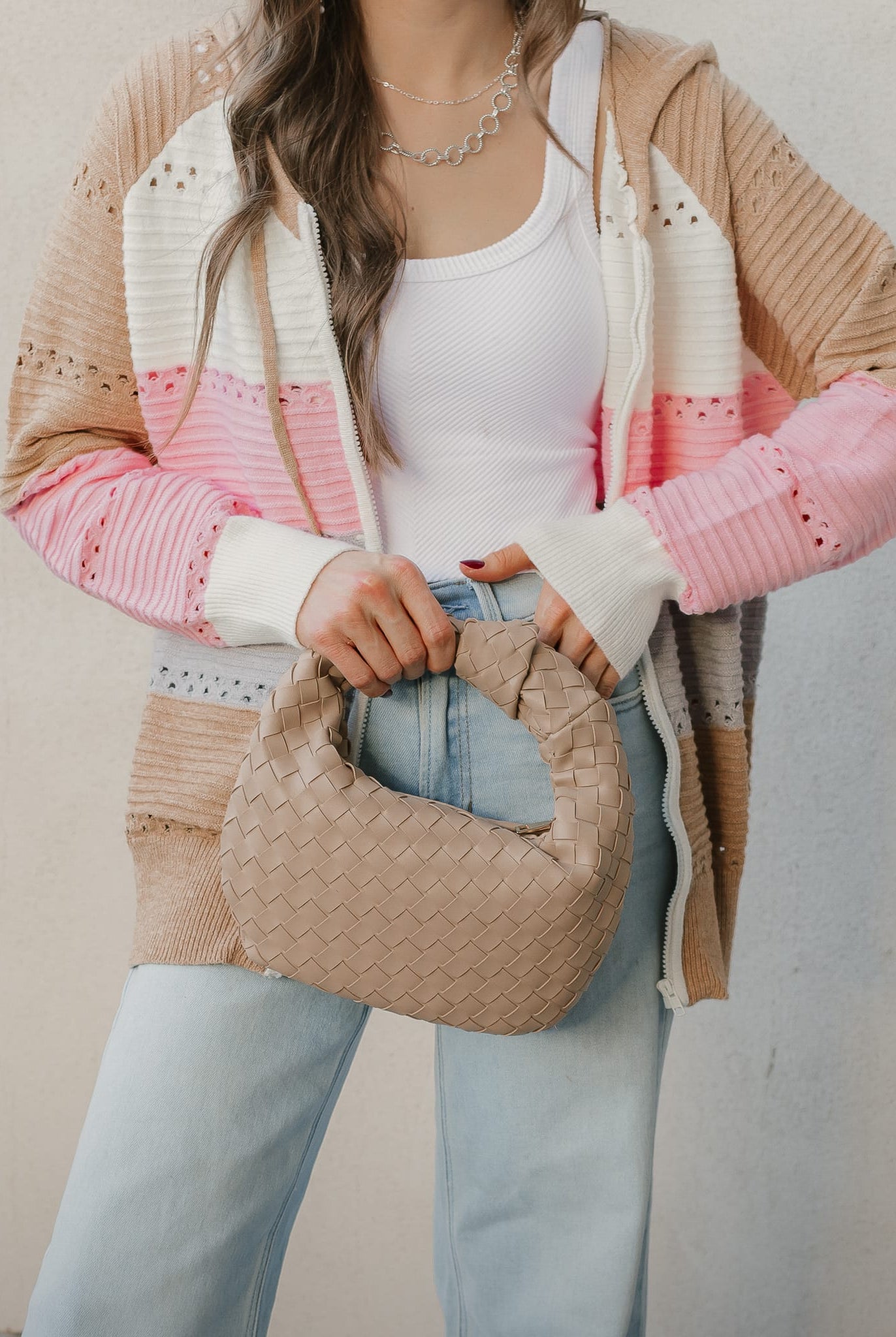 Chic Dreams Stripe Colorblock Zip-Up Hoodie-Jacket-Krush Kandy, Women's Online Fashion Boutique Located in Phoenix, Arizona (Scottsdale Area)