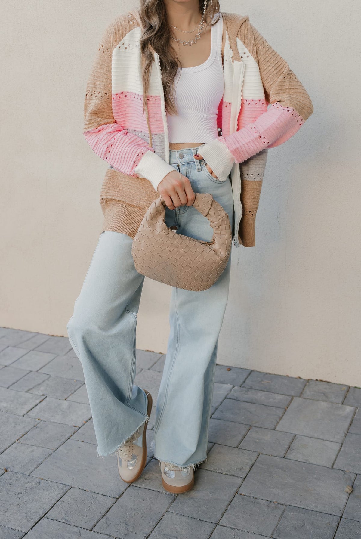 Chic Dreams Stripe Colorblock Zip-Up Hoodie-Jacket-Krush Kandy, Women's Online Fashion Boutique Located in Phoenix, Arizona (Scottsdale Area)