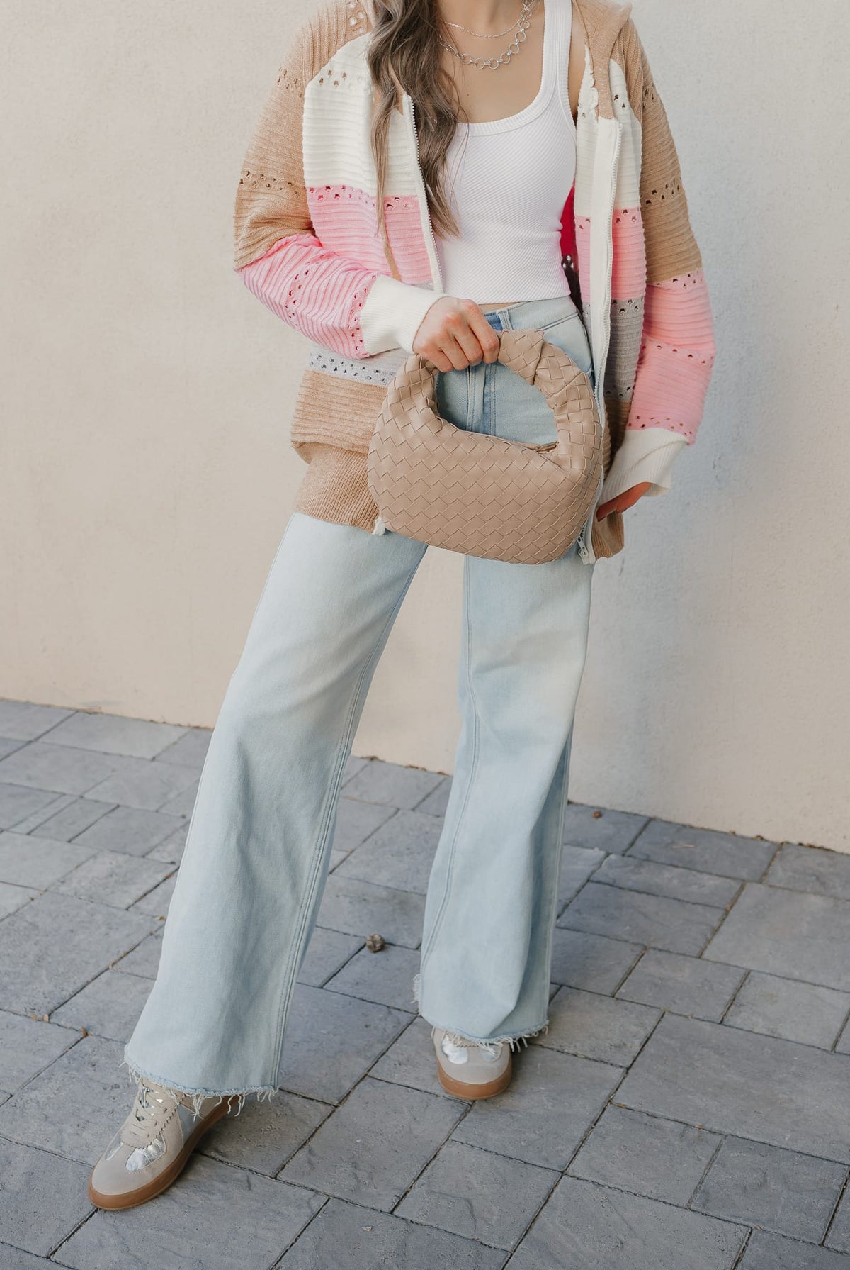Chic Dreams Stripe Colorblock Zip-Up Hoodie-Jacket-Krush Kandy, Women's Online Fashion Boutique Located in Phoenix, Arizona (Scottsdale Area)