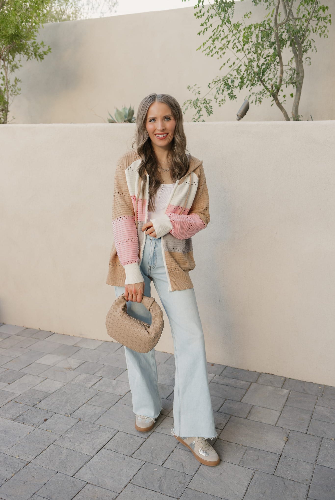 Chic Dreams Stripe Colorblock Zip-Up Hoodie-Jacket-Krush Kandy, Women's Online Fashion Boutique Located in Phoenix, Arizona (Scottsdale Area)
